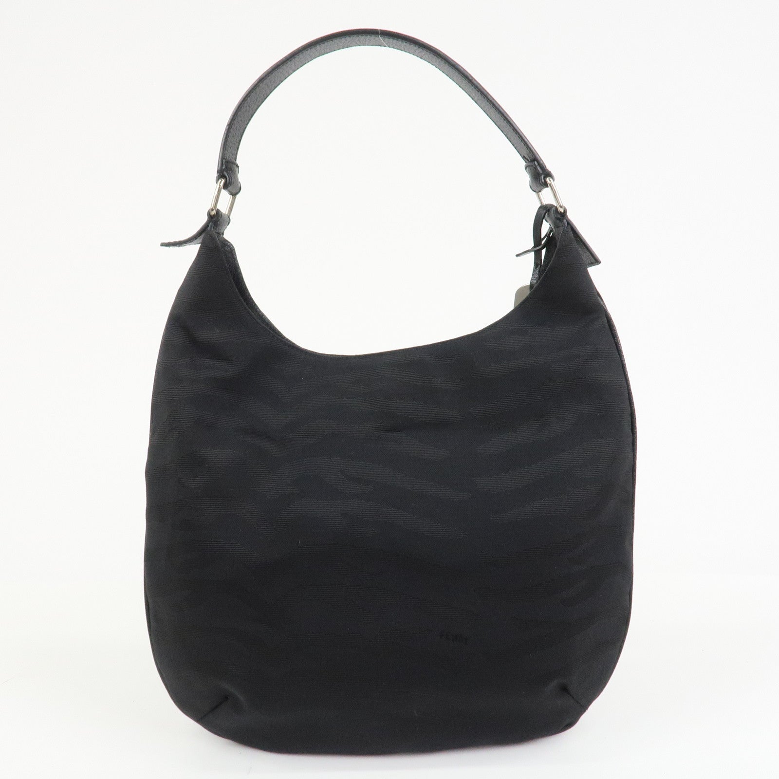 FENDI Canvas Leather Tiger Pattern Shoulder Bag Hand Bag 8BR279