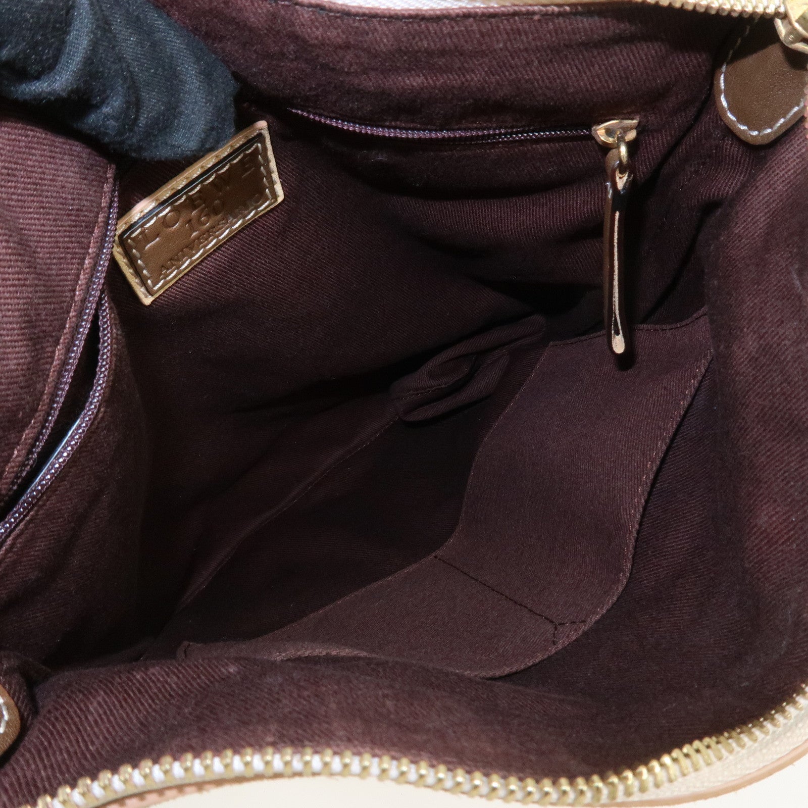 LOEWE Anagram Canvas Suede Leather Shoulder Bag 160th Anniversary