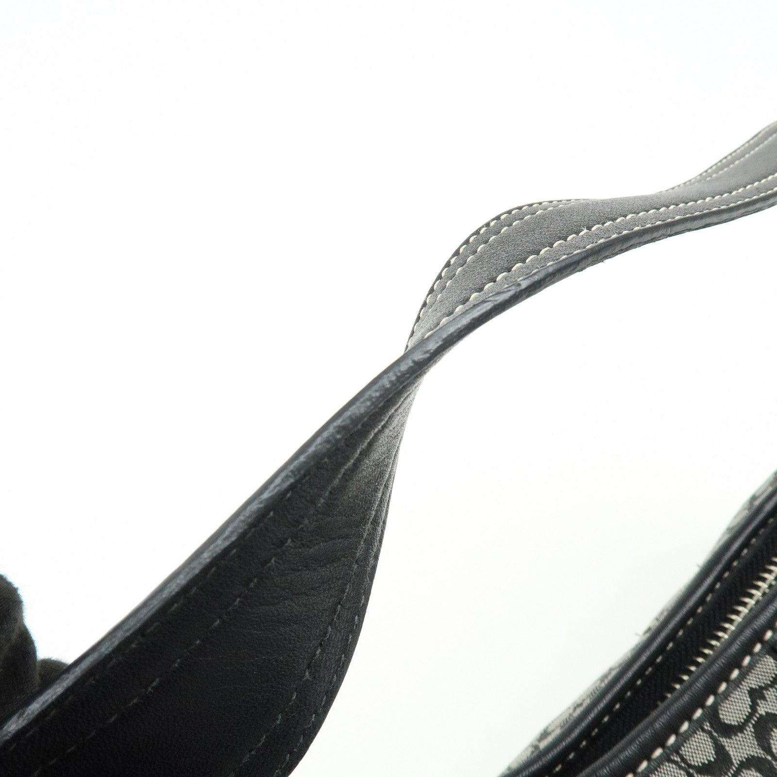 COACH Set of 2 Signature Canvas Leather Shoulder Bag Brown Black