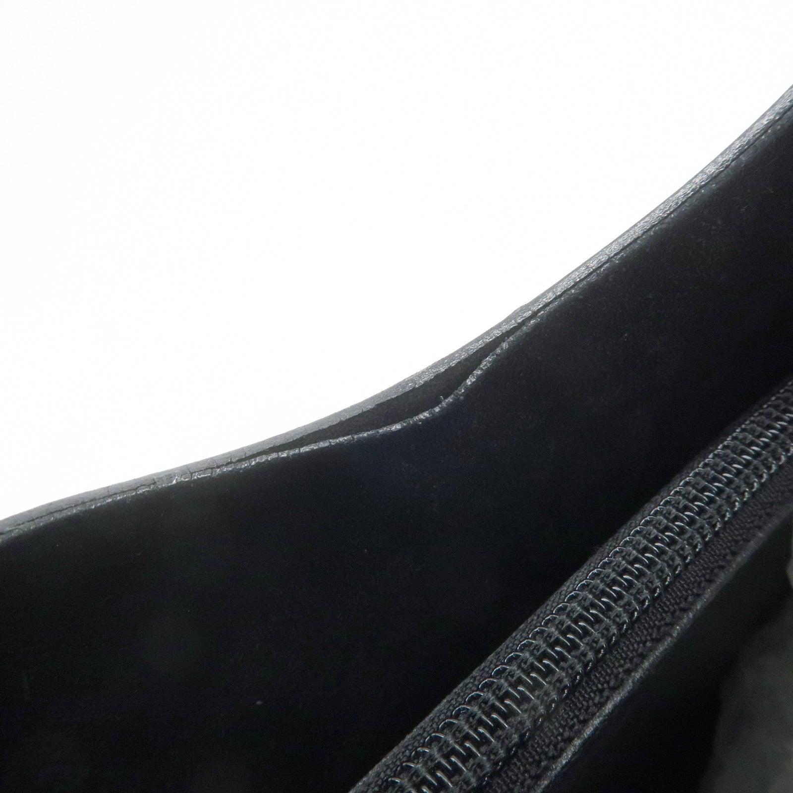 GUCCI Bamboo Leather Shoulder Bag Hand Bag Black Gold