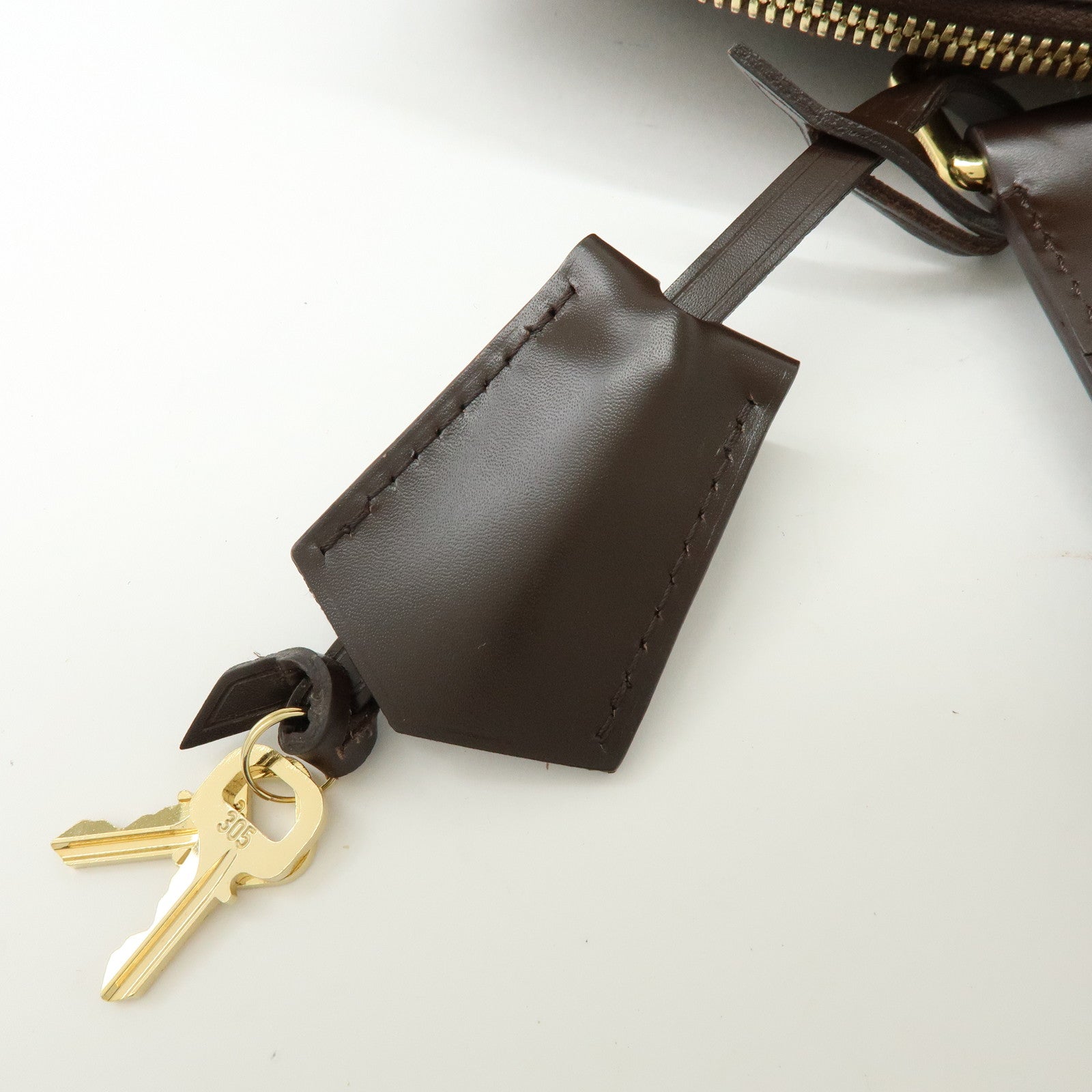 Louis Vuitton Damier Ebene Verona PM Hand Bag Brown