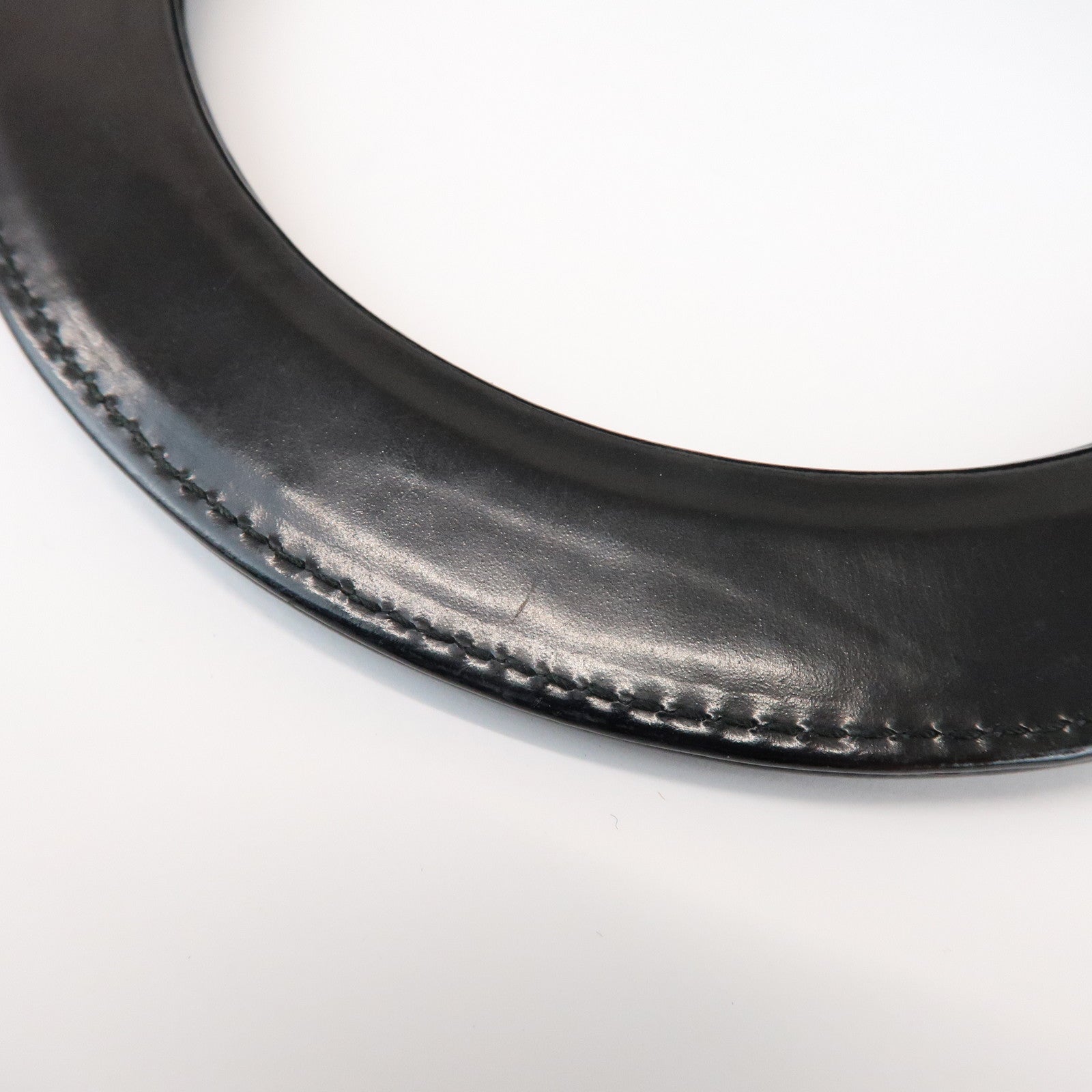 Christian Dior Lady Dior Canvas Patent Leather Hand Bag Black