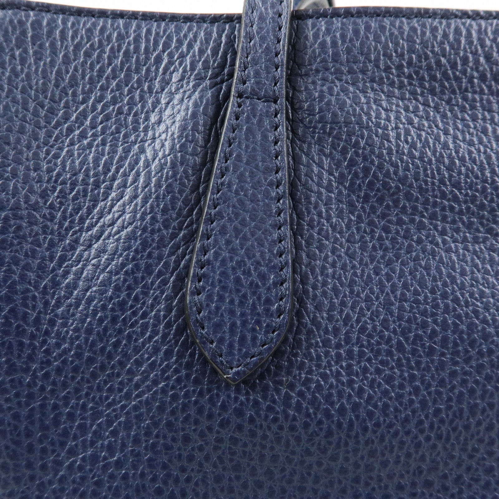 GUCCI Swing Calf Leather Shoulder Bag Tote Bag Blue 354408