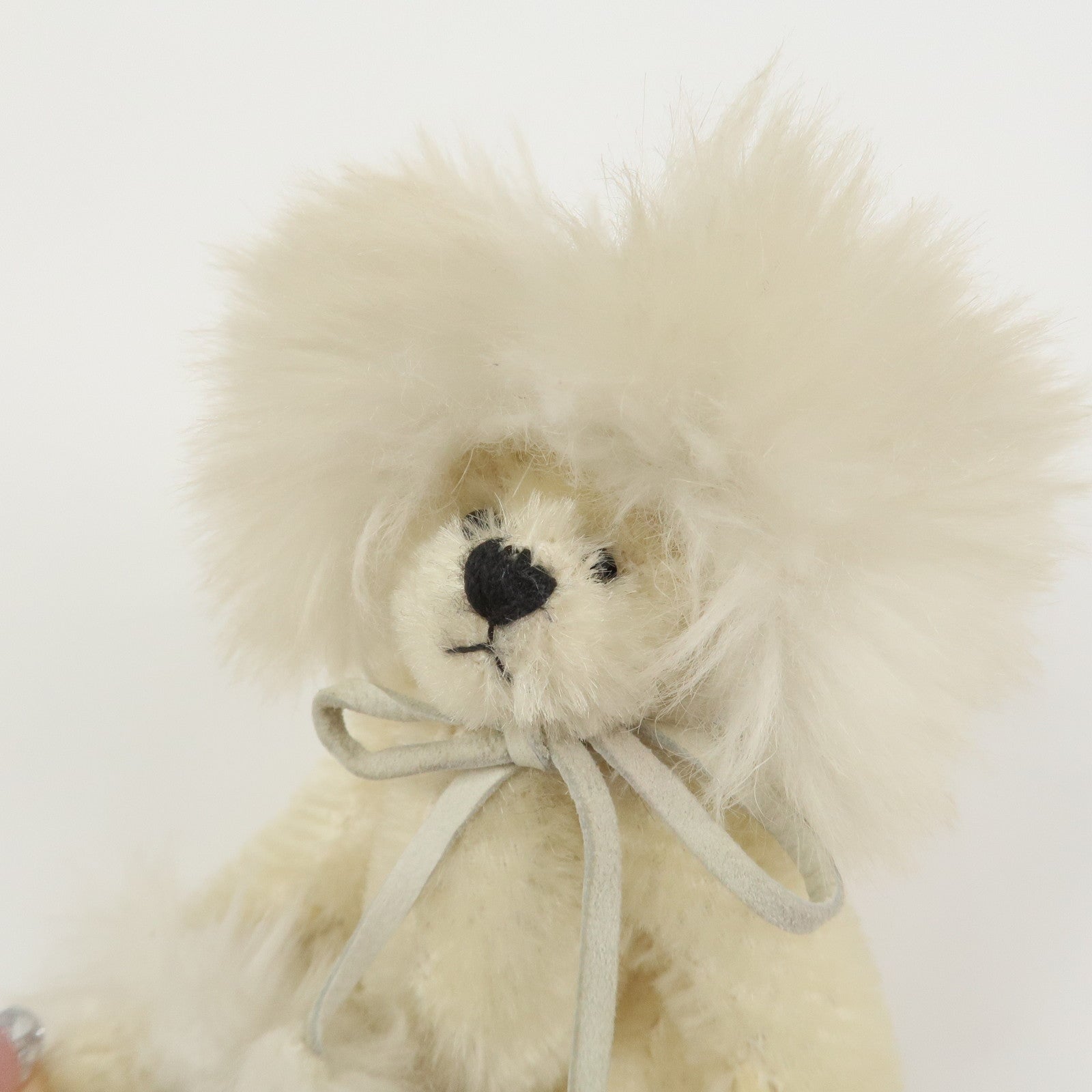 PRADA Teddy Bear Bag Charm Key Charm Ivory