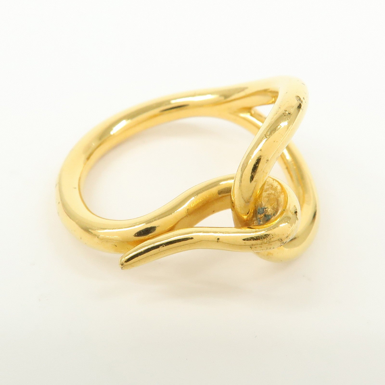 HERMES Jumbo Metal Scarf Ring Scarf Accessor Gold