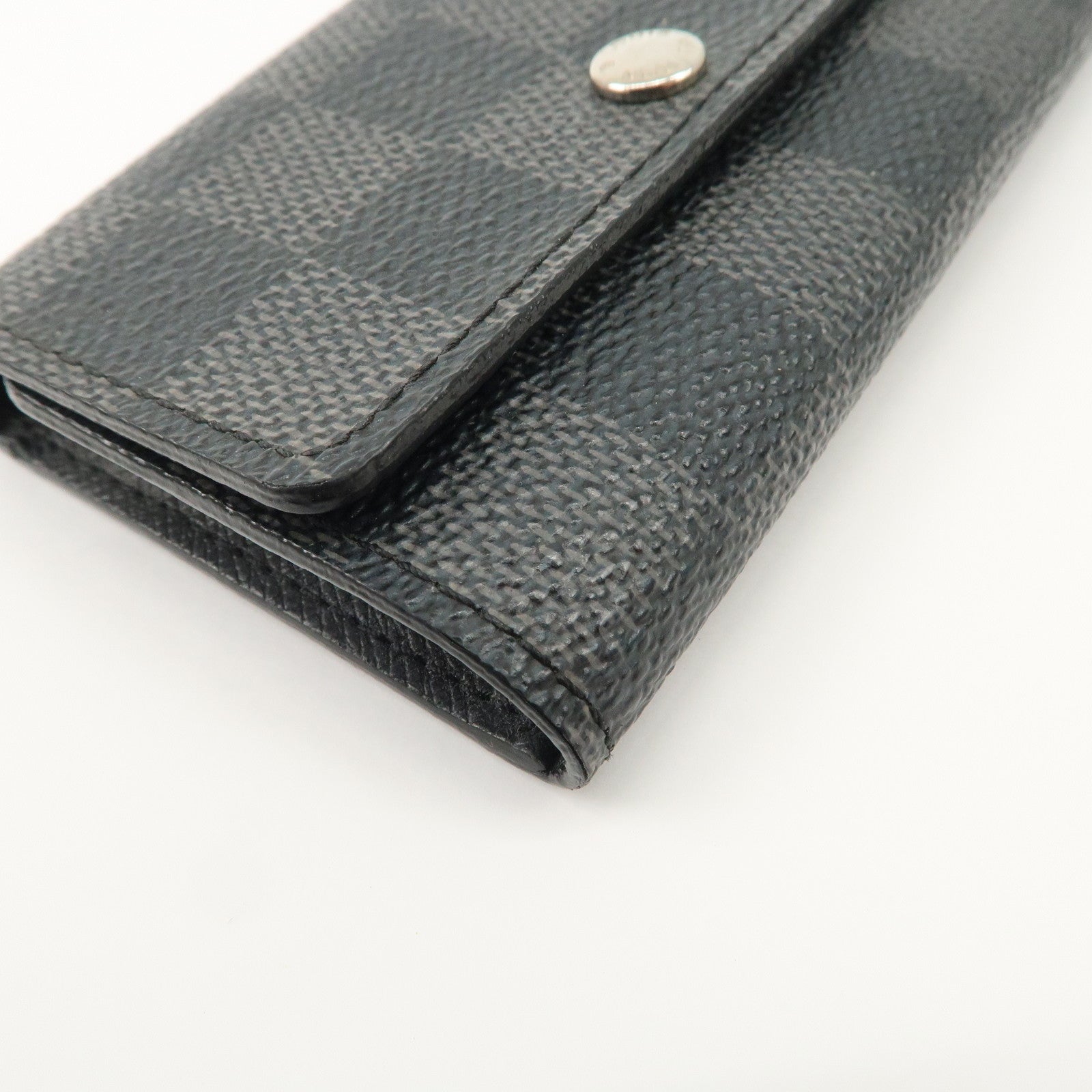 Louis Vuitton Damier Graphite Multicle 6 Key Case Gray N62662 Used