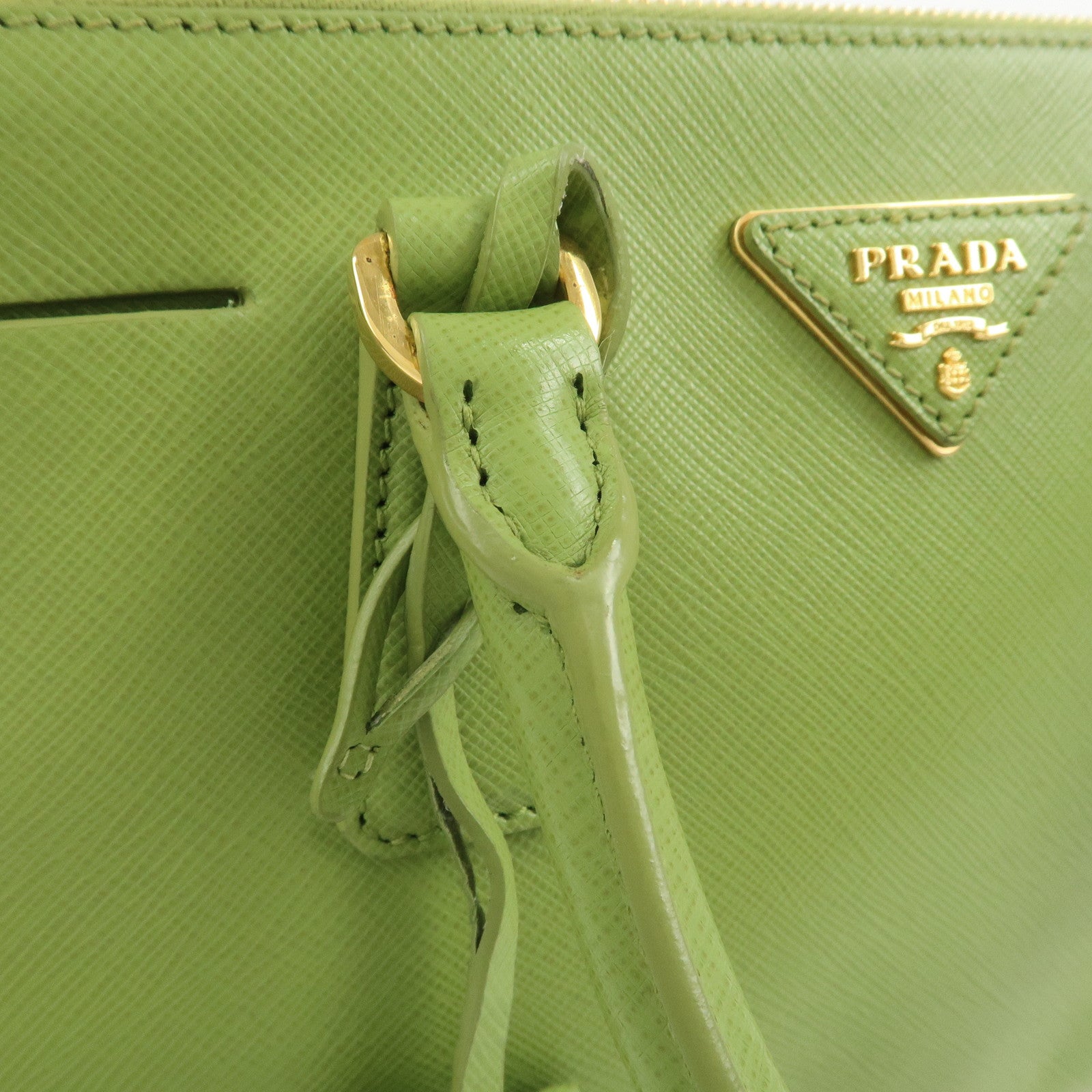 PRADA Galleria 2WAY Bag Hand Bag Shoulder Bag Light Green BN2316