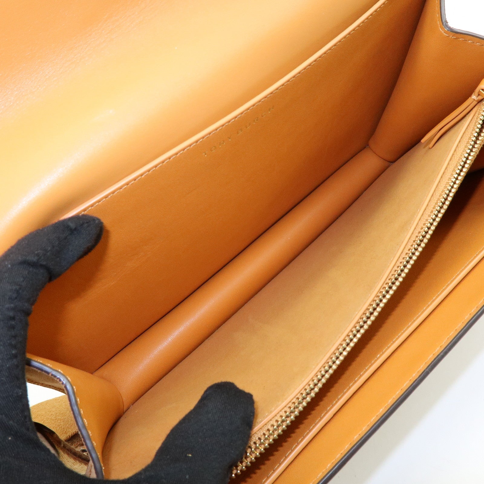 TORY BURCH T Monogram Jacquard Leather Shoulder Bag Leopard Beige