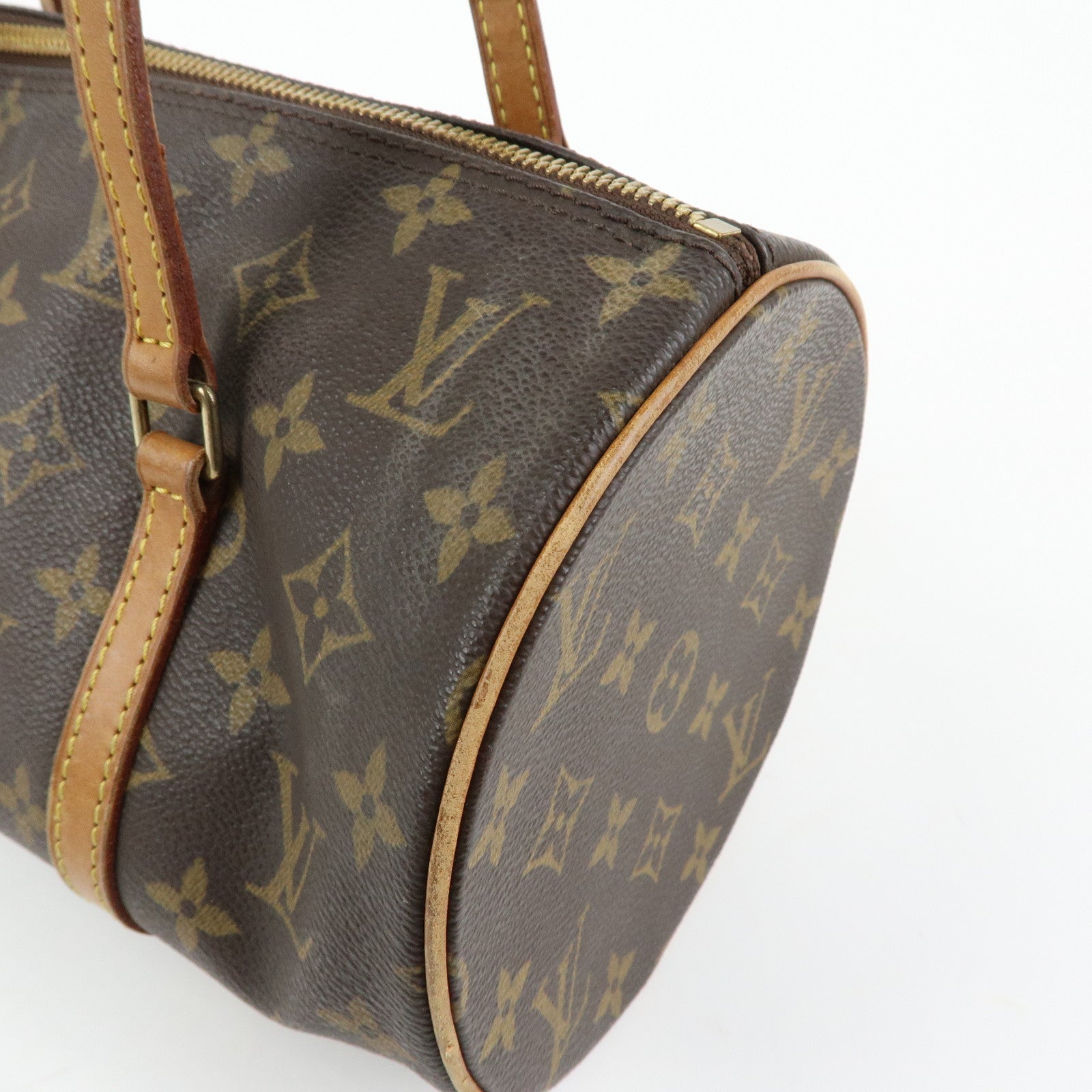 Louis Vuitton Monogram Papillon 30 Hand Bag Brown M51385