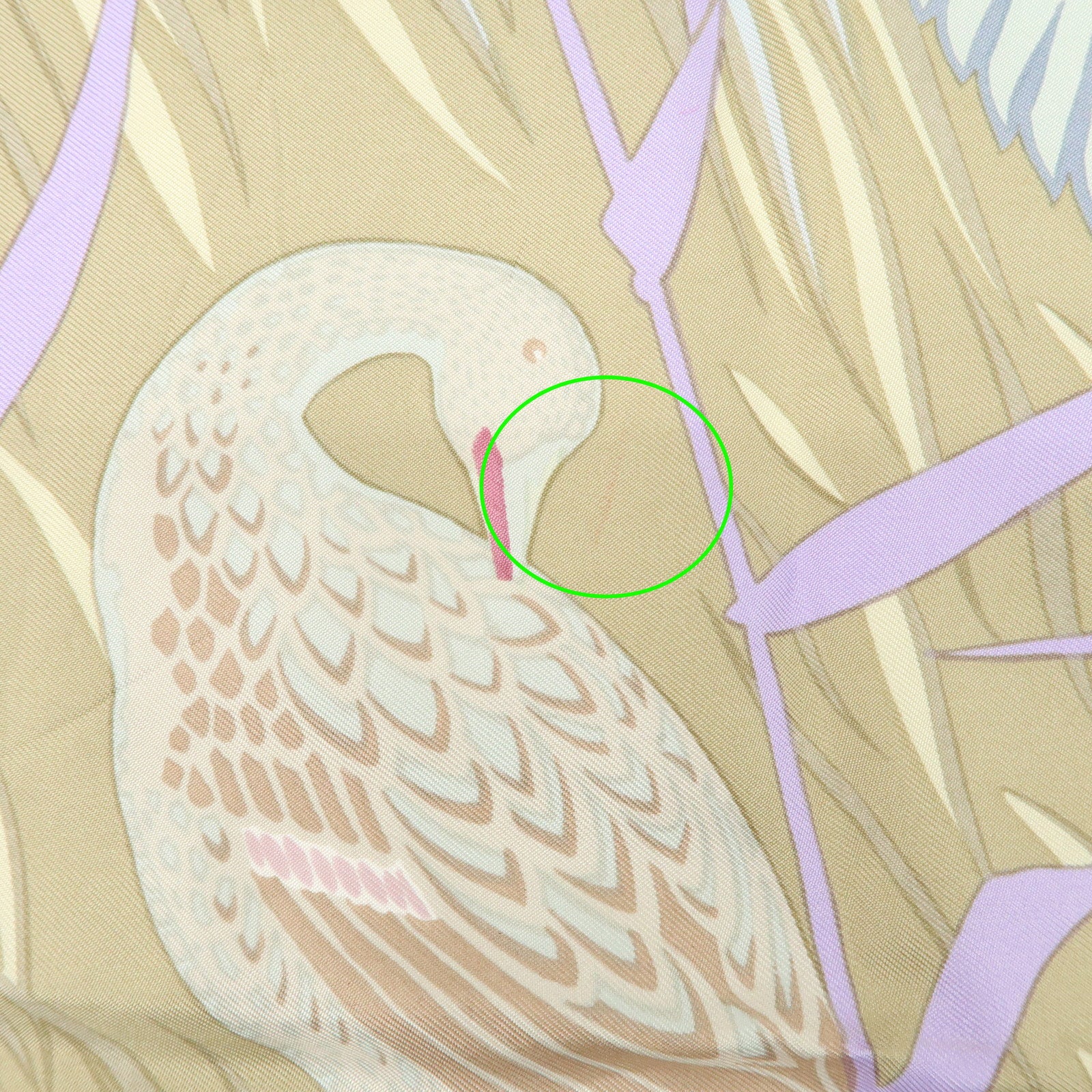 HERMES Carre 90 Silk 100% Scarf COLS VERTS Brown Used