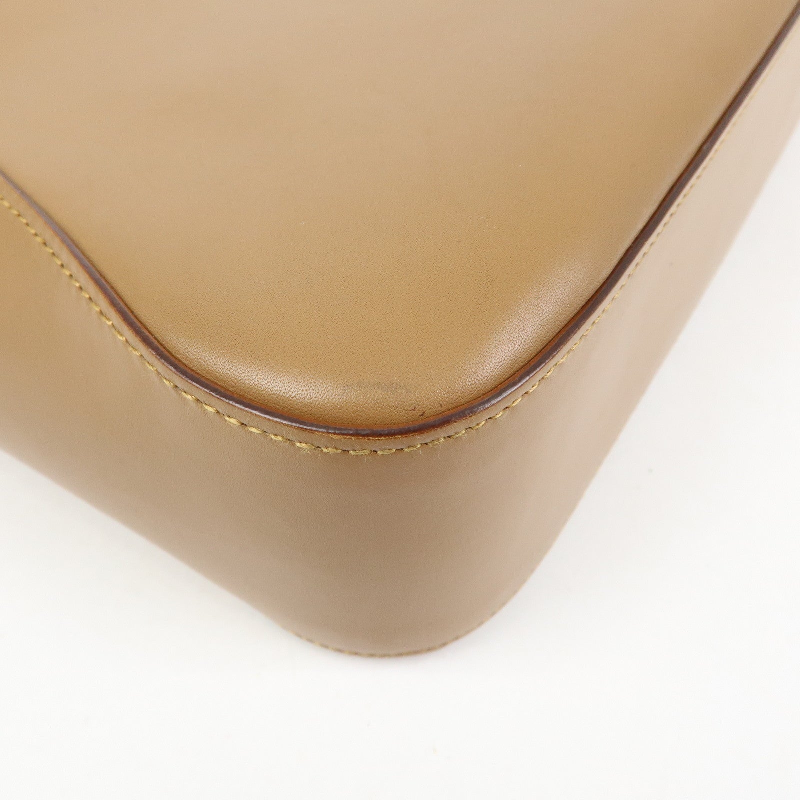 GUCCI Sherry Leather Tote Bag Shoulder Bag Beige 002.1135