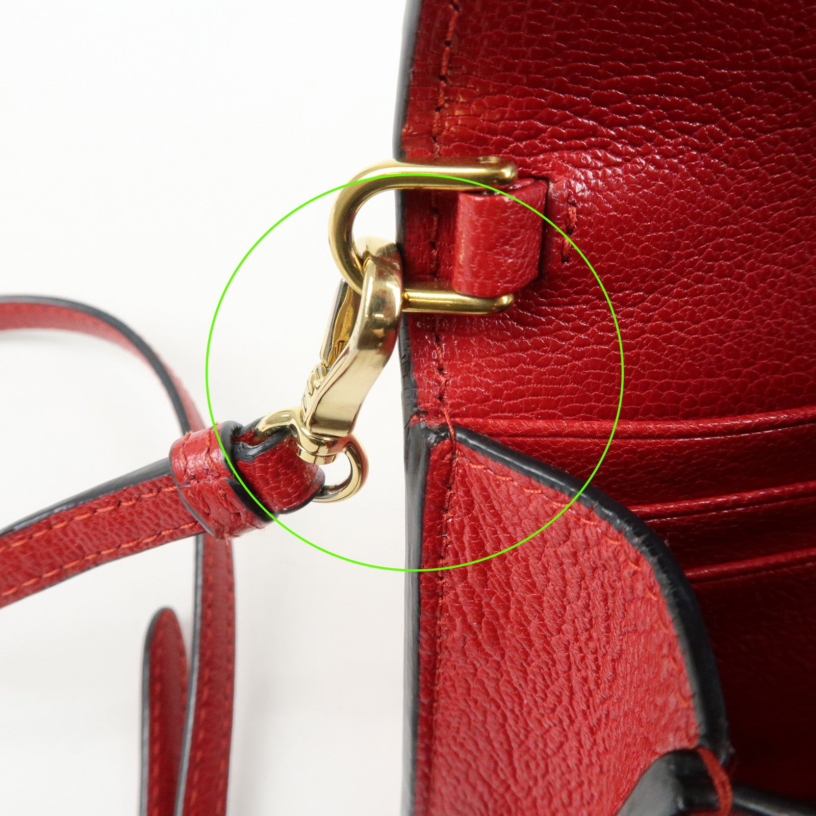 MIU MIU Madras Leather 2Way Bag Clutch Bag Shoulder Bag Red 5ZH044