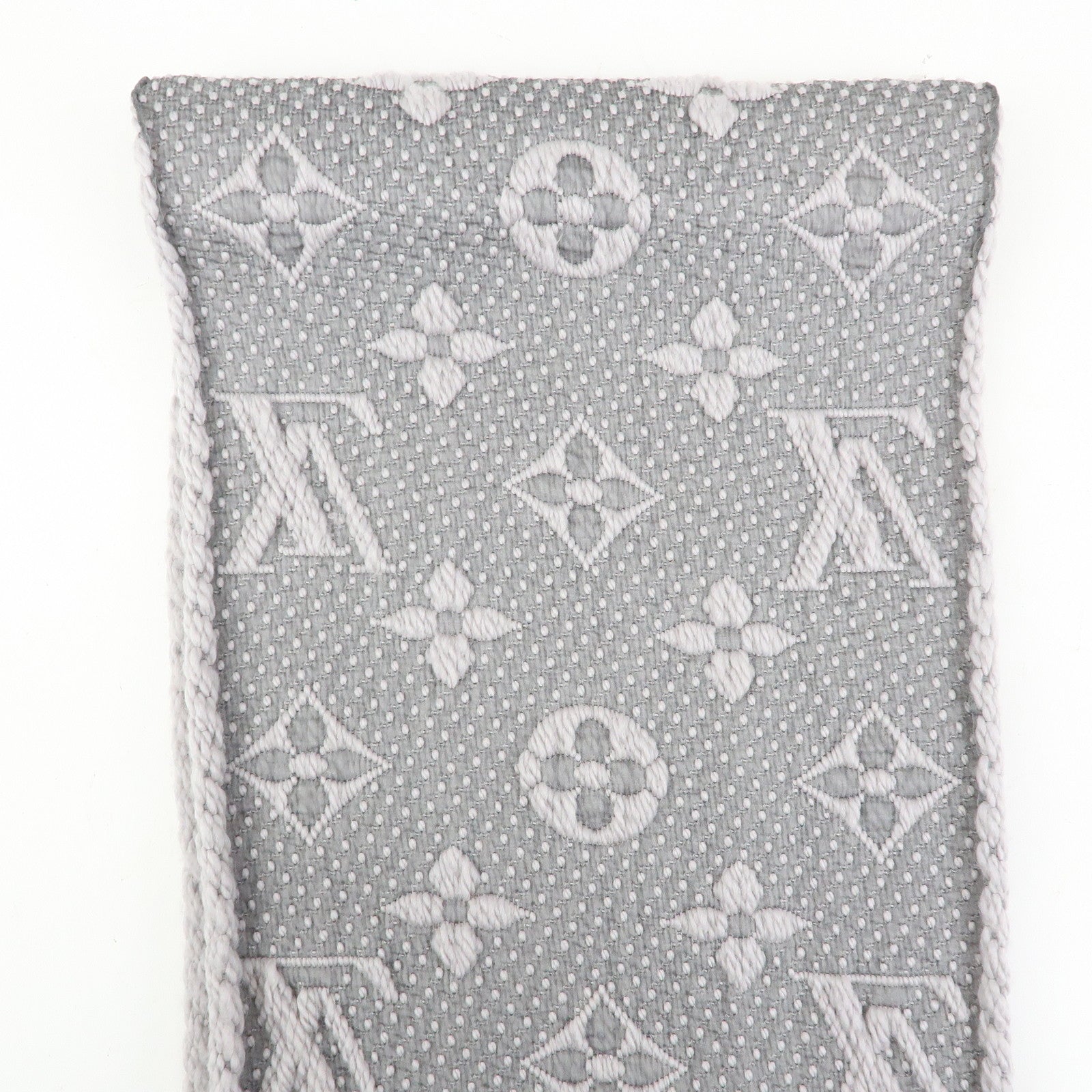 Louis Vuitton Monogram Escharp Logomania Scarf Gris Perle M74742
