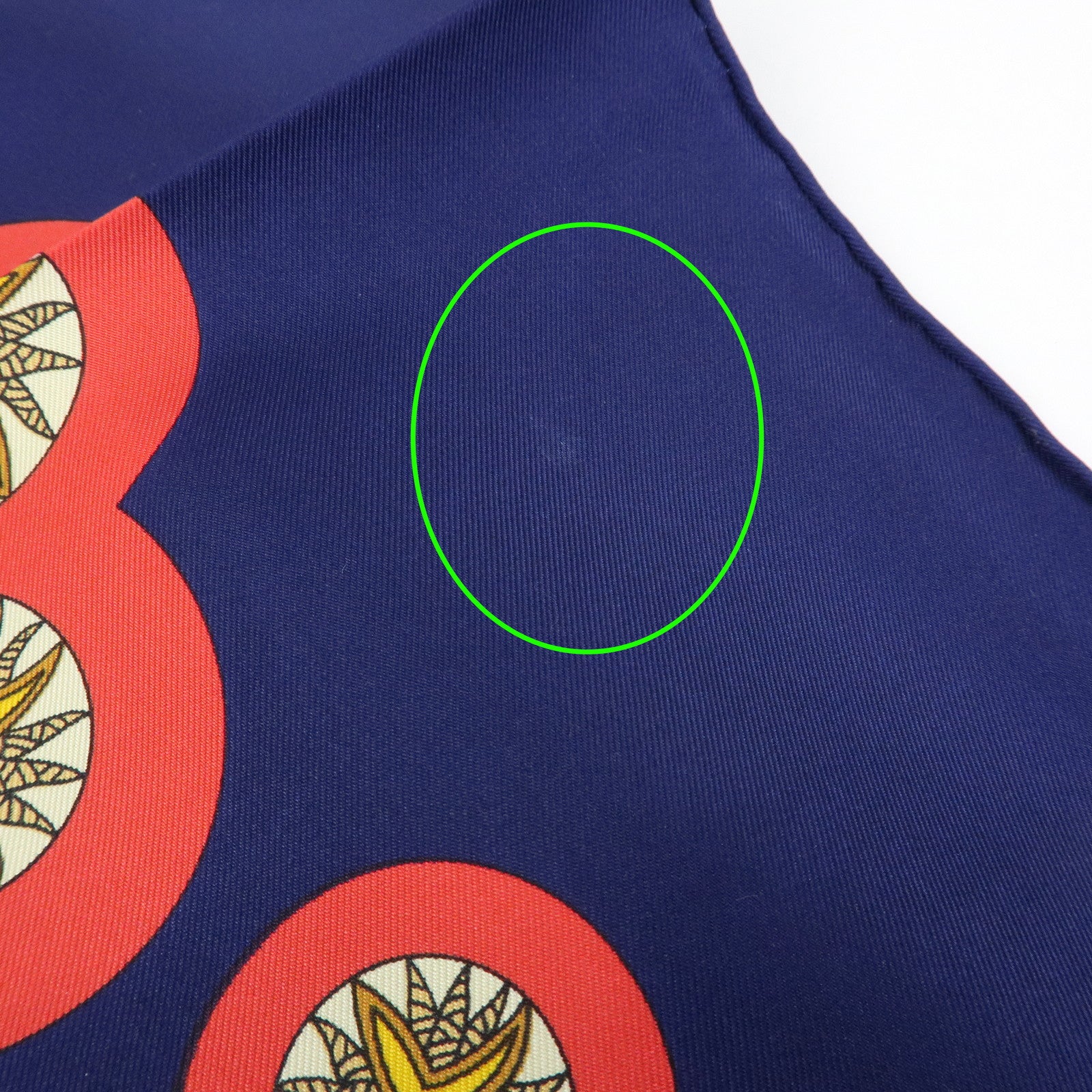 HERMES Carre 90 Silk 100% Scarf LE ROY SOLEIL Navy Red Yellow