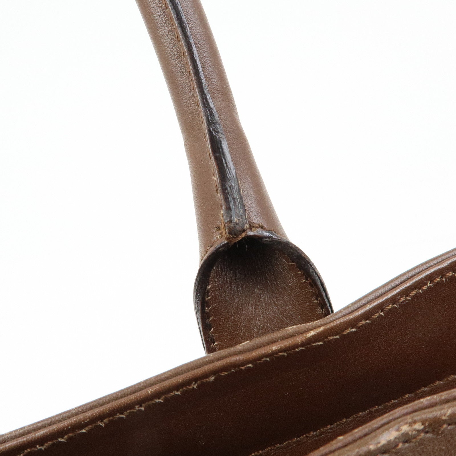 GUCCI GG Canvas Leather Tote Bag Hand Bag Beige Brown 002.1119