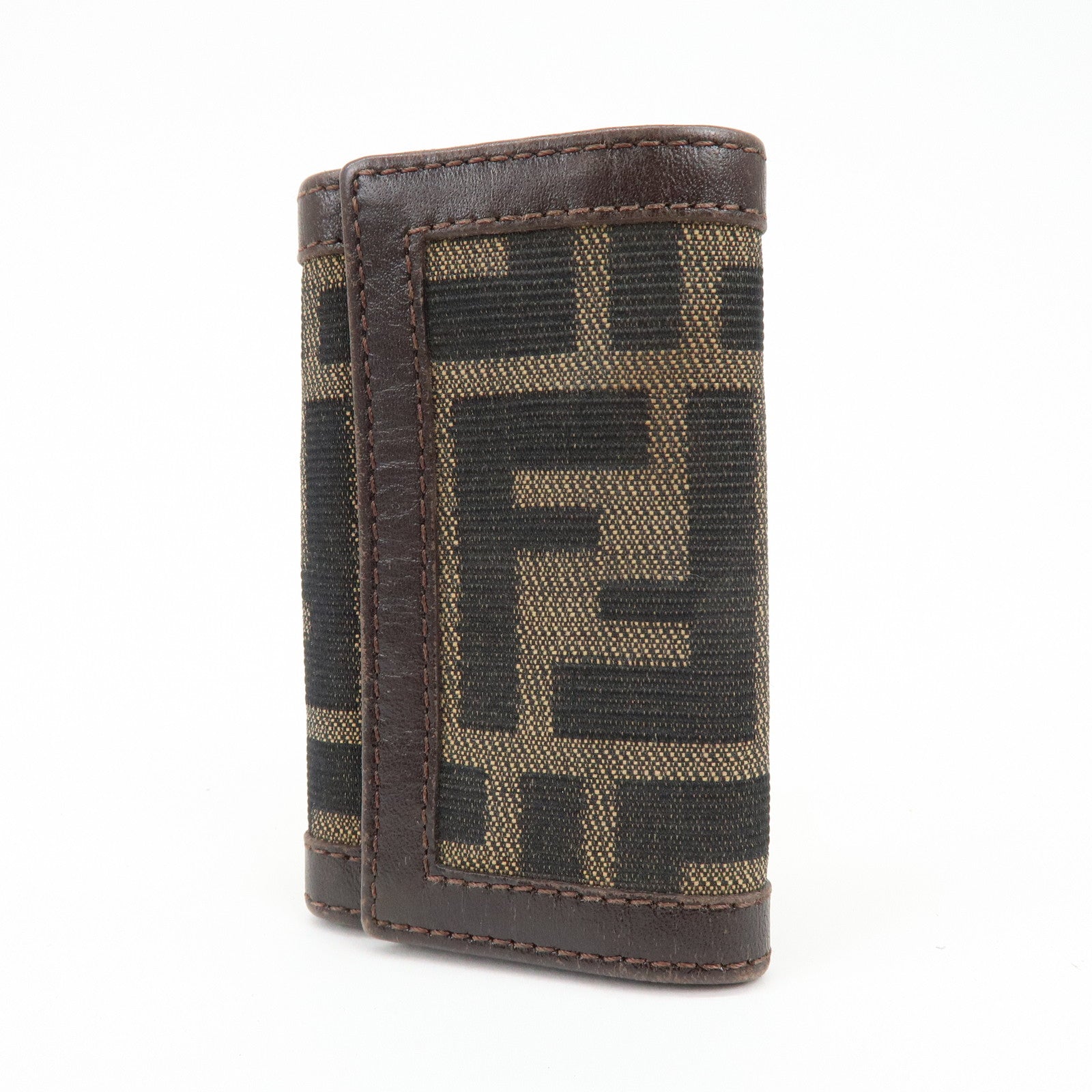 FENDI Zucca Zucchino Set of 3 Key Case Coin Case Brown Black
