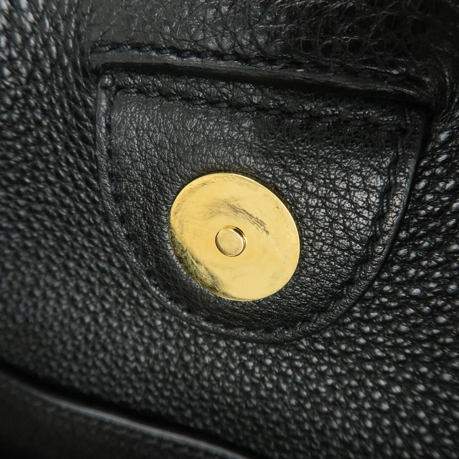 PRADA Logo Leather 2Way Bag Shoulder Bag Hand Bag Black 1BG044