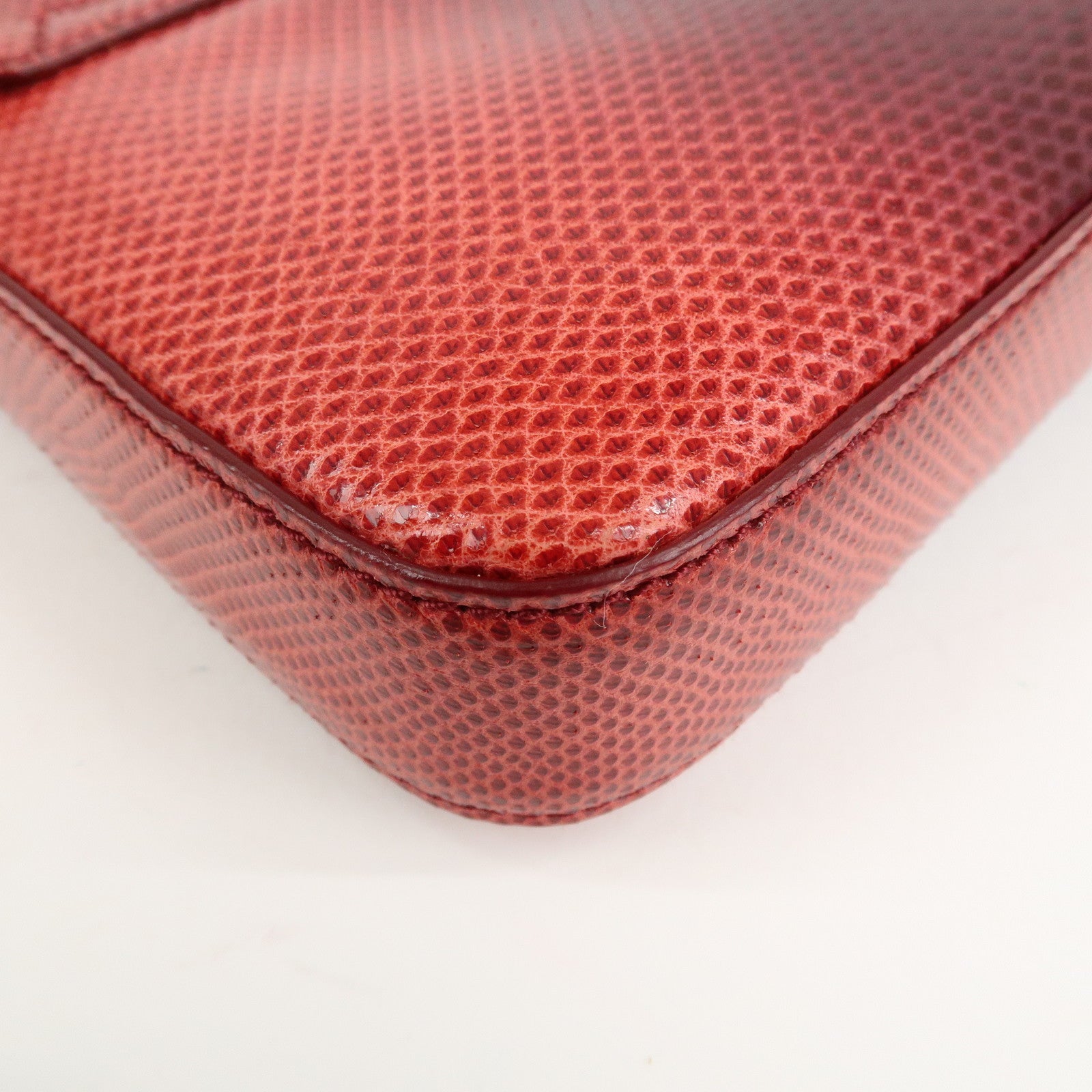 GUCCI Logo Leather Hand Bag Shoulder Bag Red 011.4227
