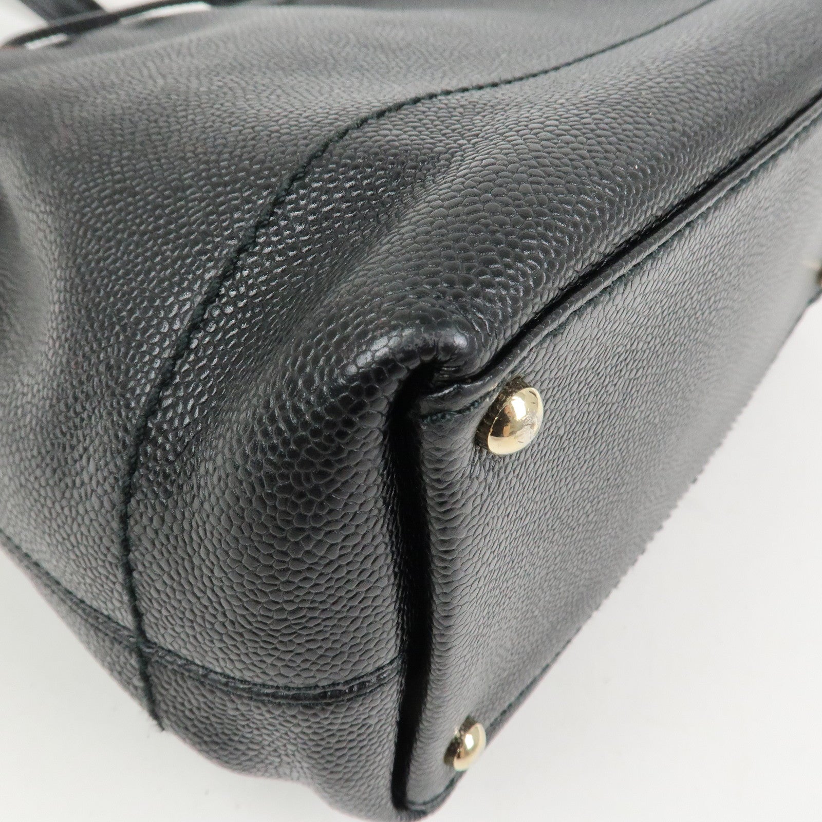 CHANEL COCO Mark Caviarskin Shoulder Bag Hand Bag Black