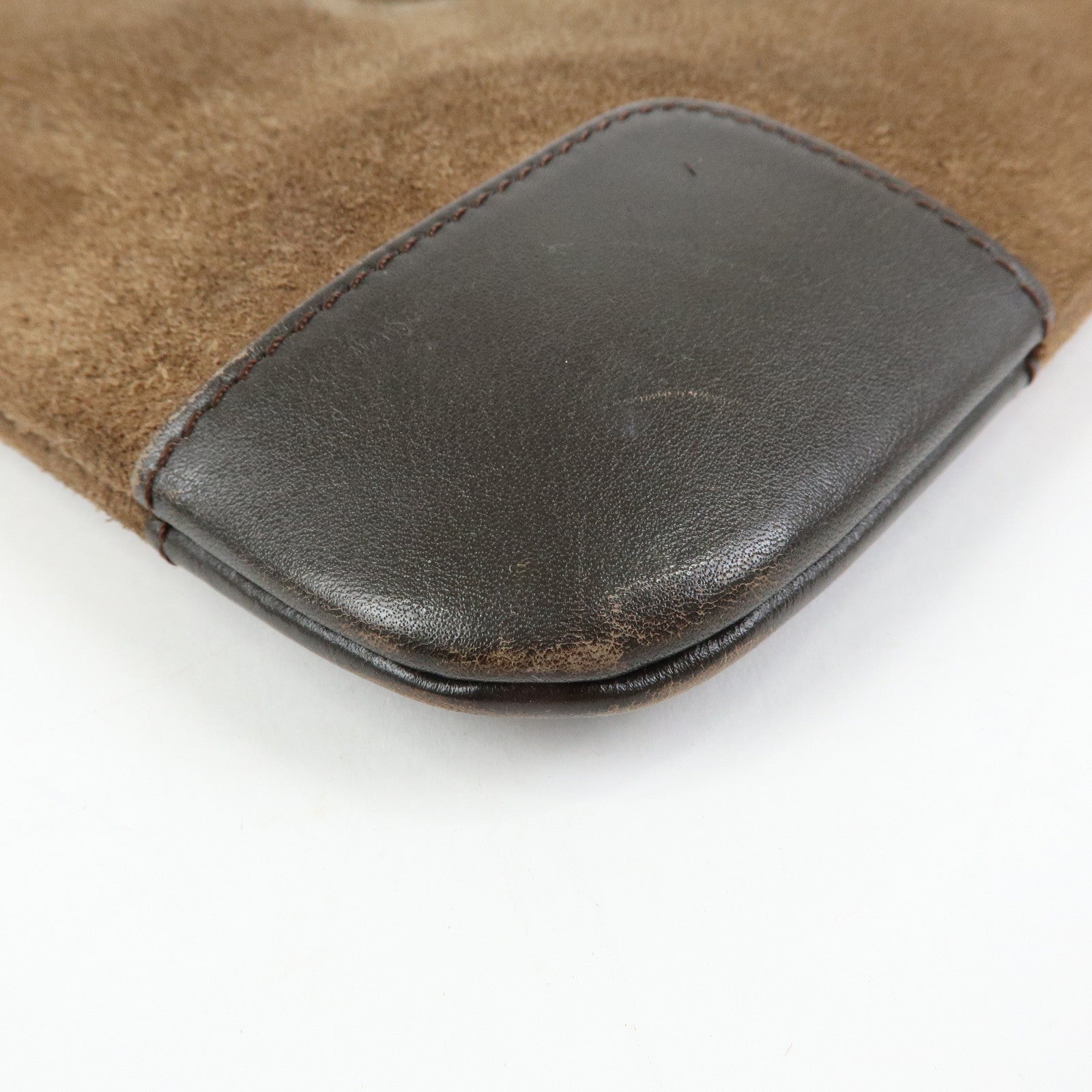 LOEWE Anagram Suede Leather Shoulder Bag Crossbody Bag Brown