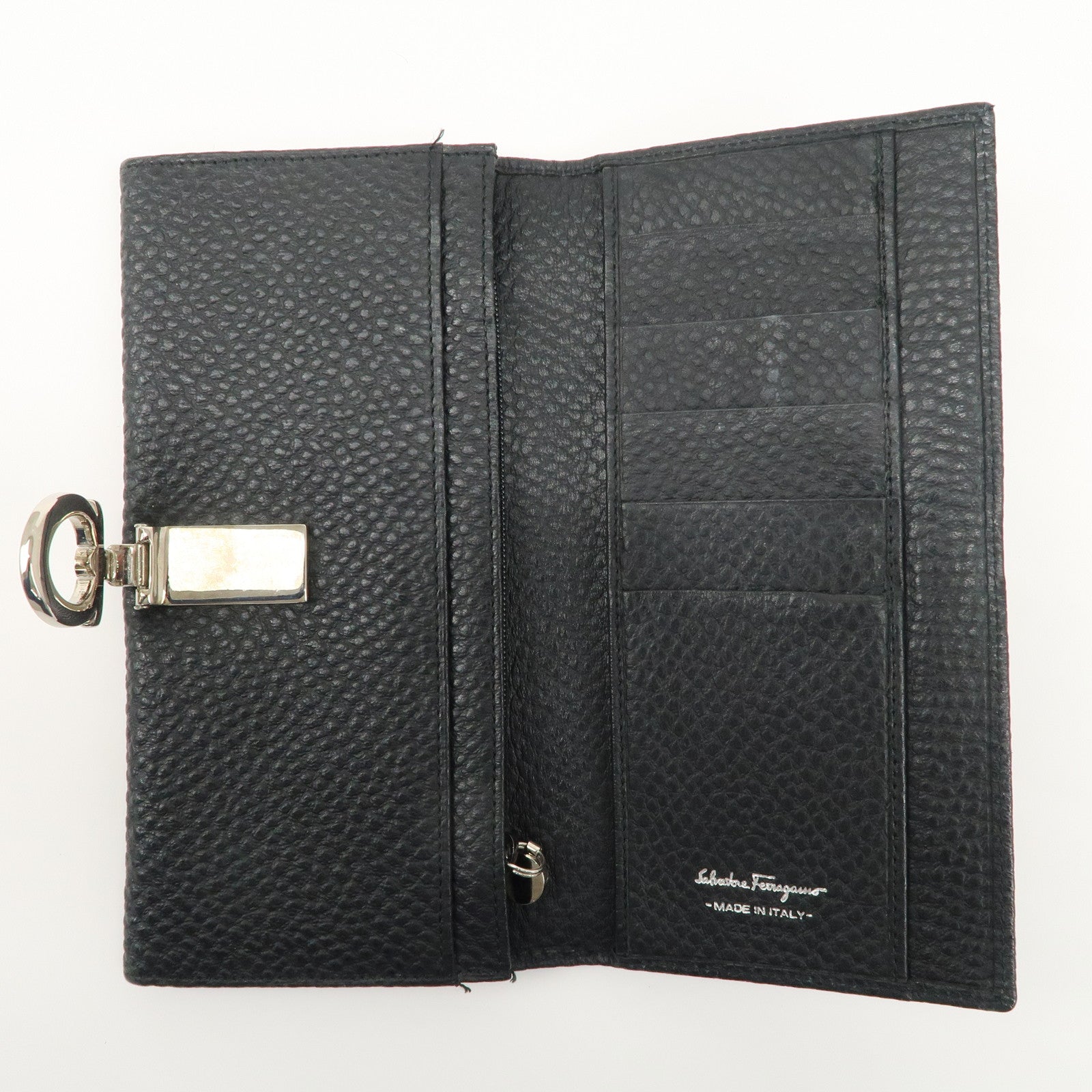 Ferragamo Set of 3 Leather Wallet Red Black Beige Used