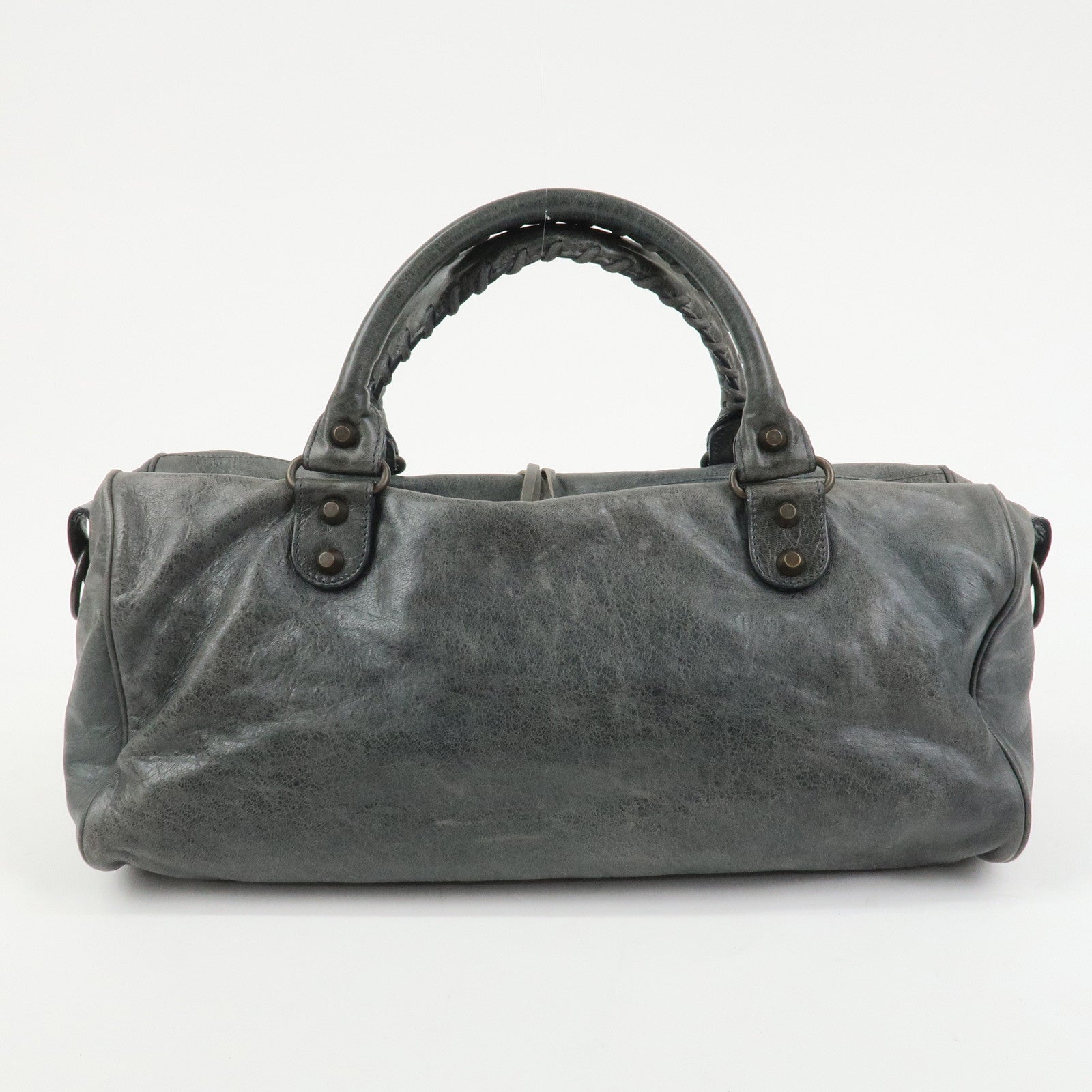 BALENCIAGA The Twiggy Leather 2Way Bag Shoulder Bag Gray 128523