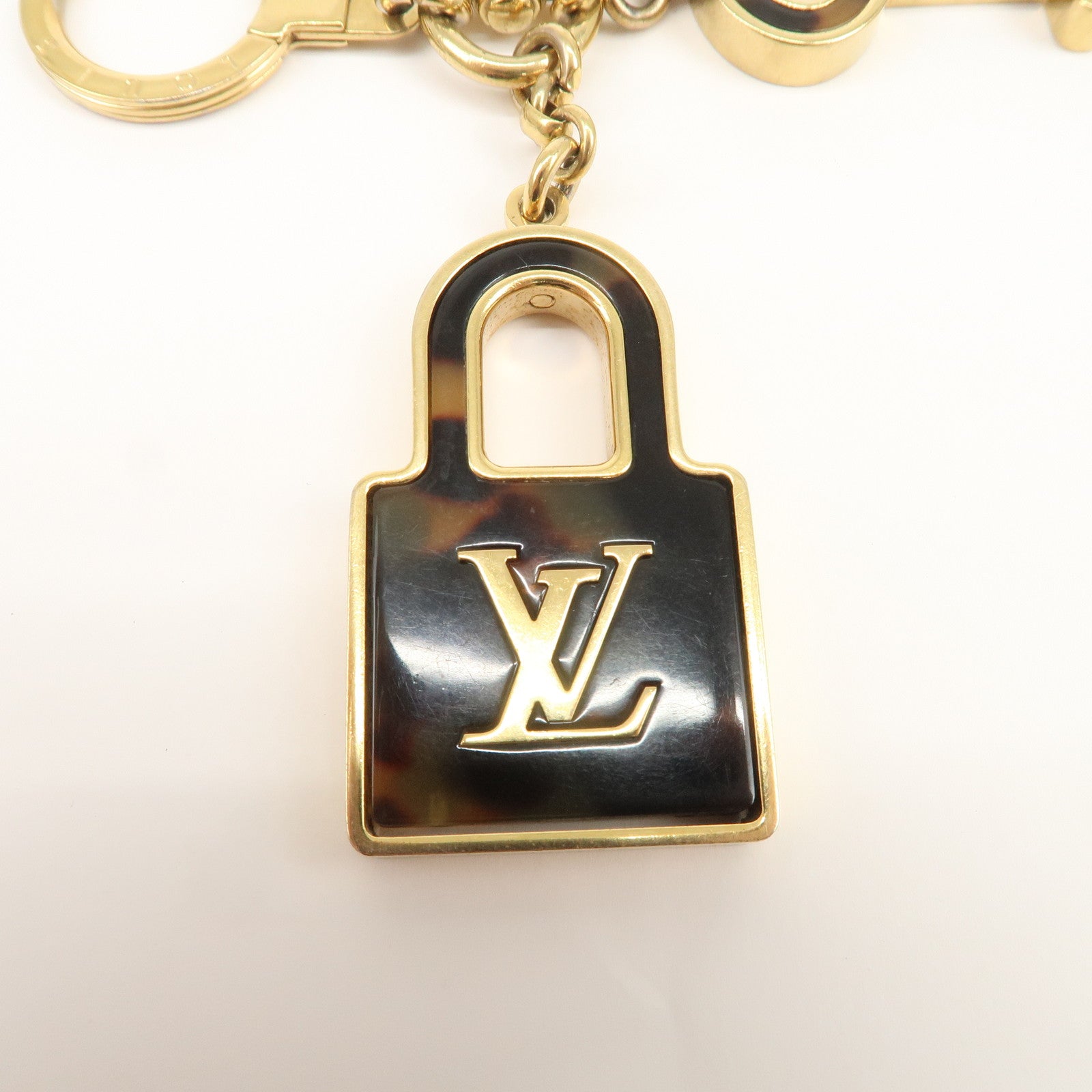 Louis Vuitton Porte Cles Confidence Bag Charm Key Chain Gold M65088