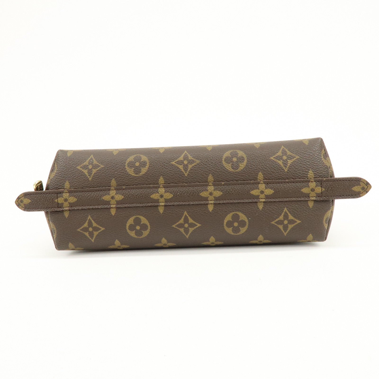 Louis Vuitton Monogram Trousse Demi Ronde Pouch Brown M47520