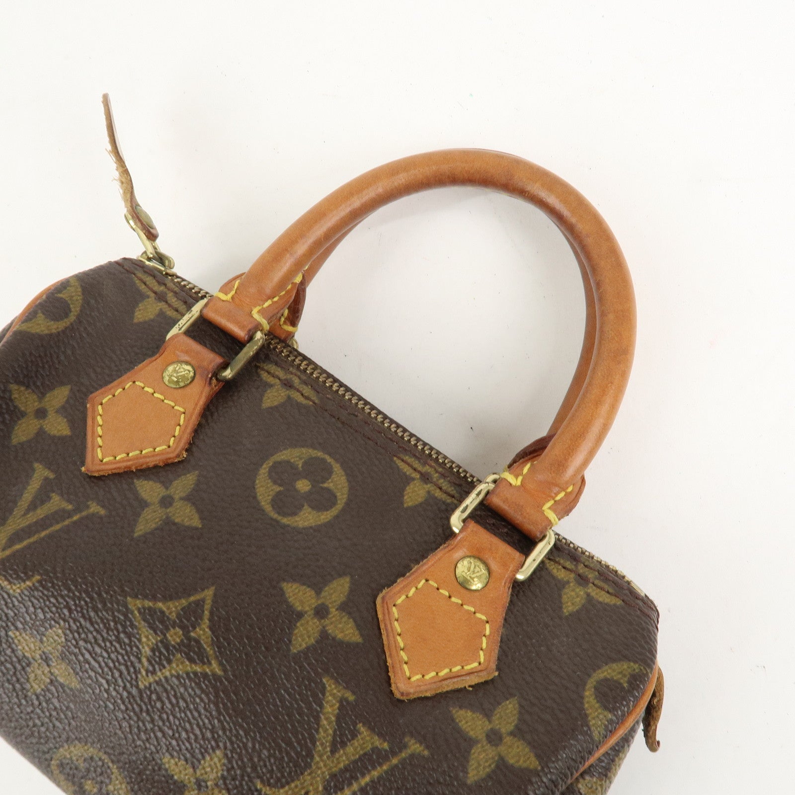Louis Vuitton Monogram Mini Speedy Hand Bag Brown M41534