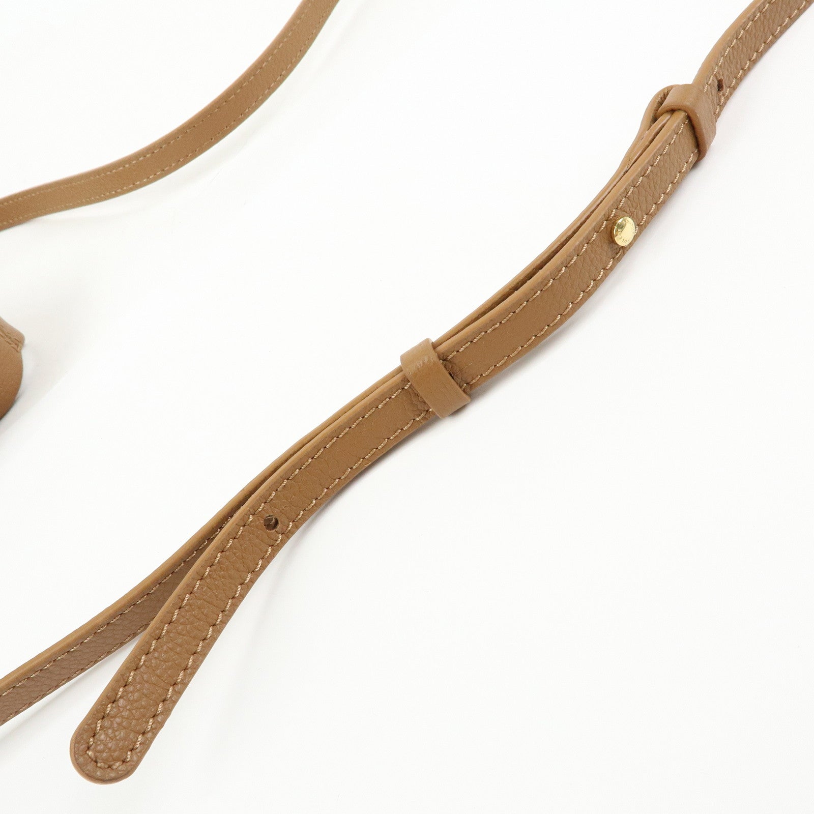 Polene Numero Neuf Grained Calf Leather 2Way Hand Bag Camel