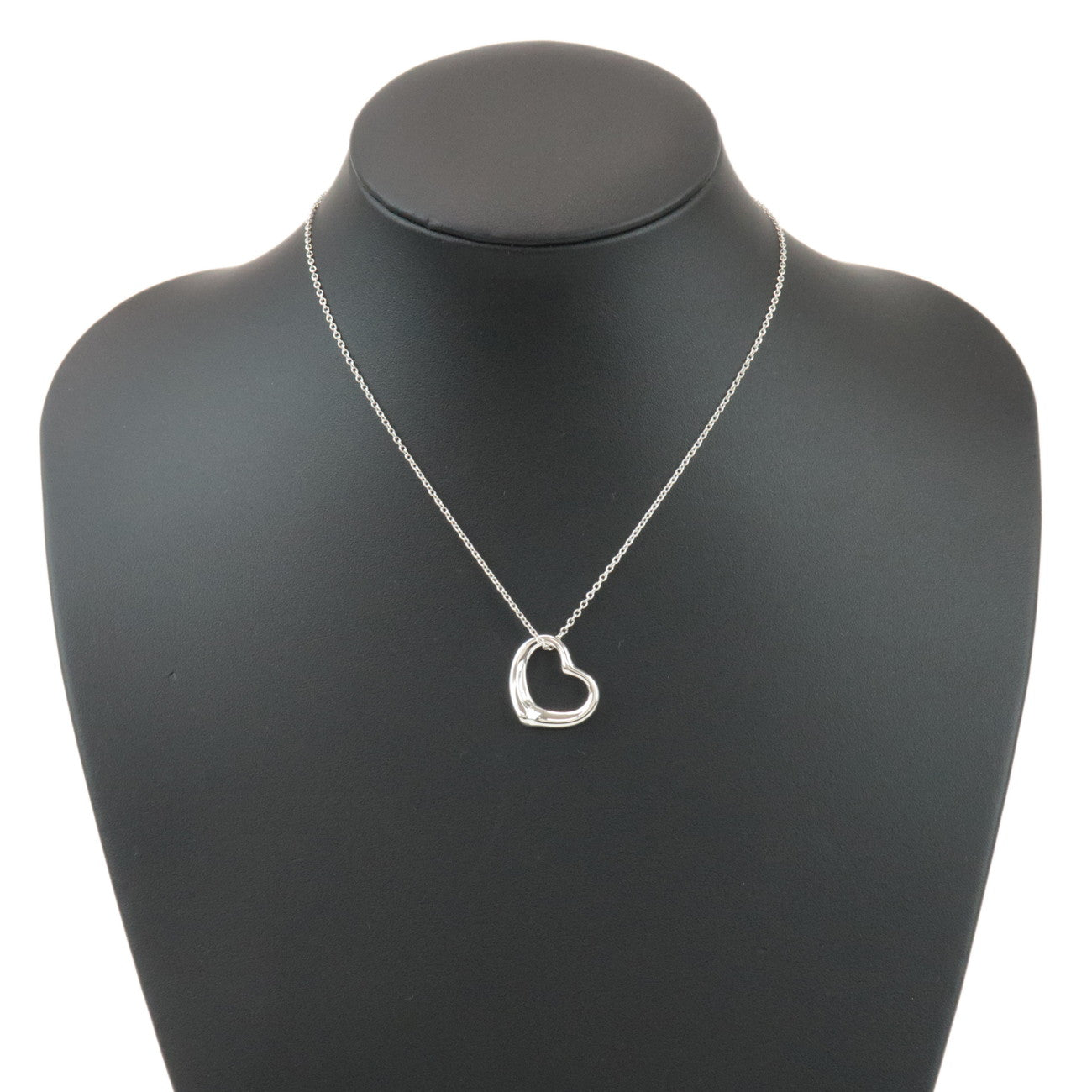 Tiffany & Co Open Heart Necklace 22mm SV925 Silver