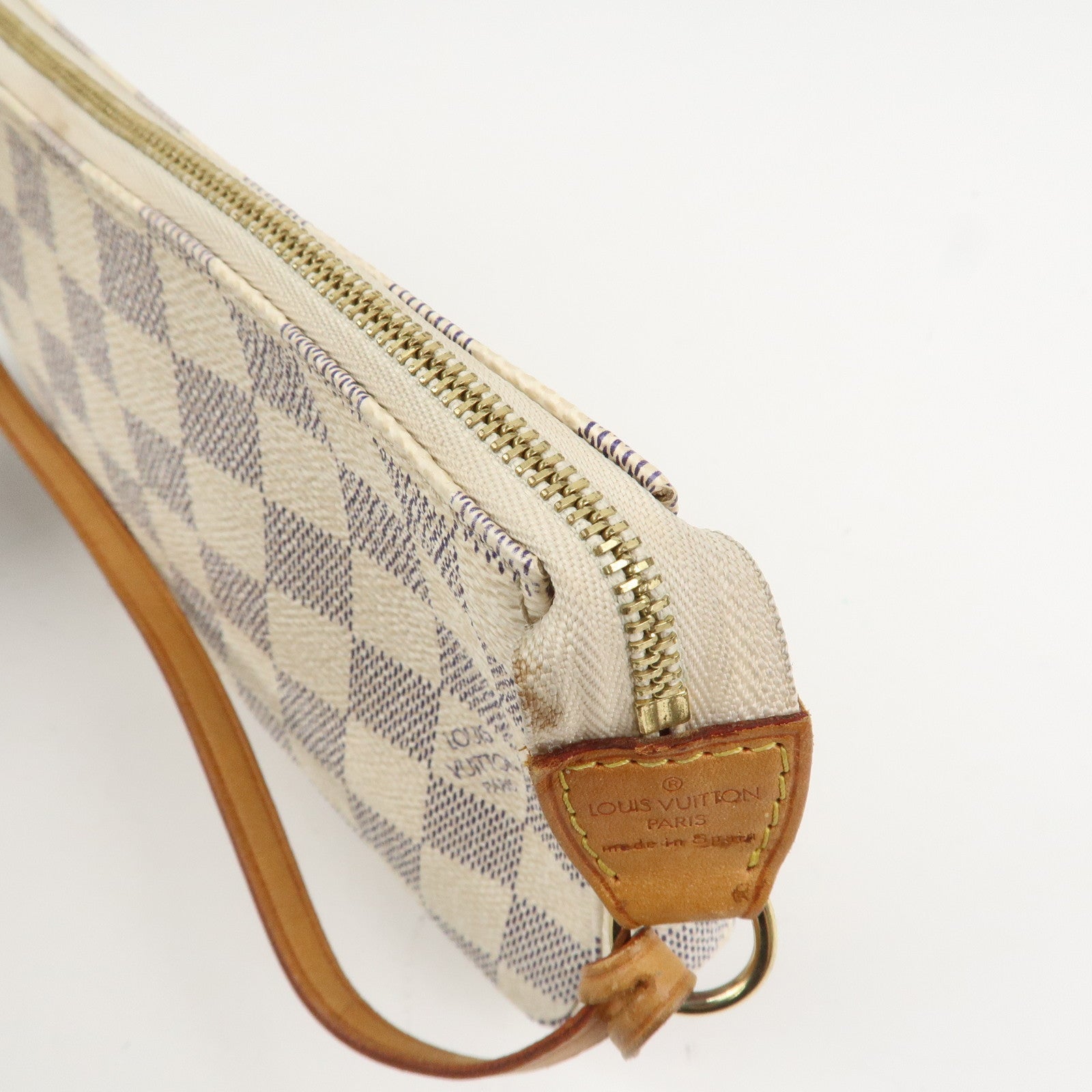 Louis Vuitton Damier Azur Pochette Accessoires Hand Bag N41207