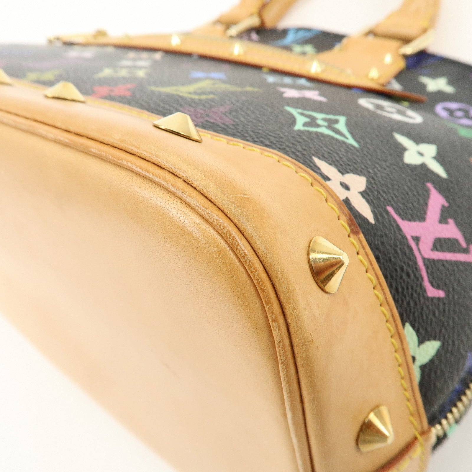 Louis Vuitton Monogram Multicolor Alma Hand Bag Noir M92646