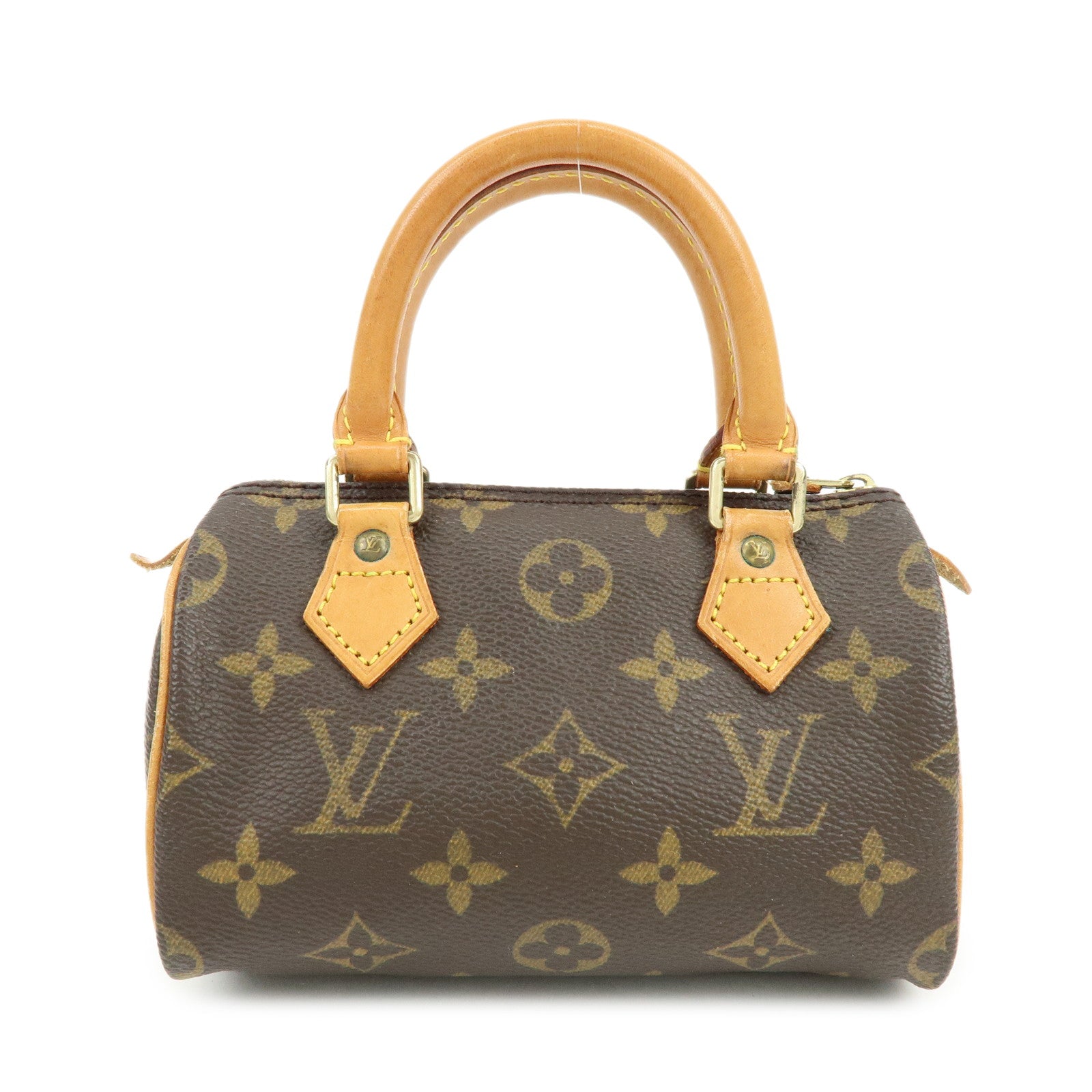 Louis Vuitton Monogram Mini Speedy Hand Bag Brown M41534