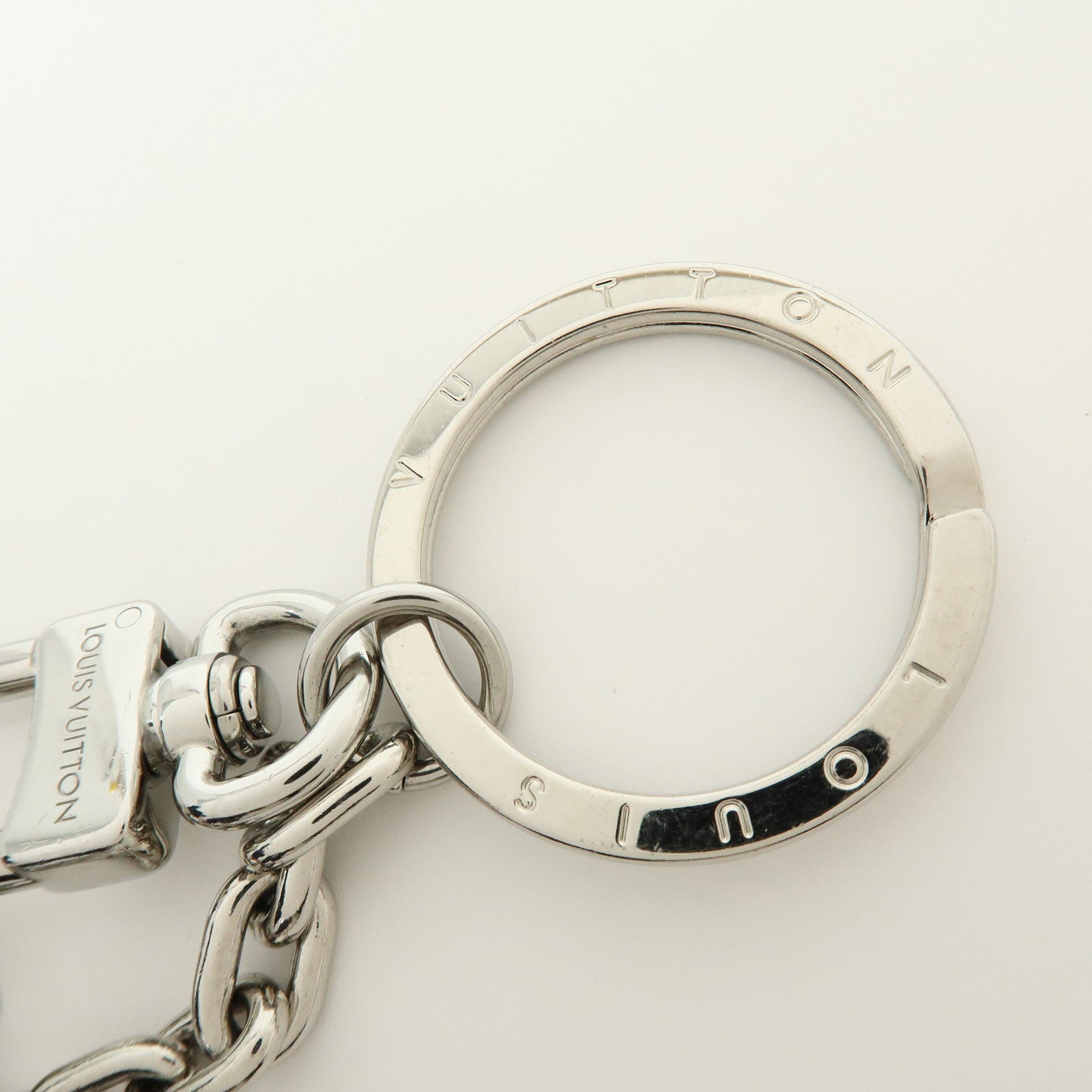 Louis Vuitton Monogram Porte Cles LV Initials Key Ring Charm M01192