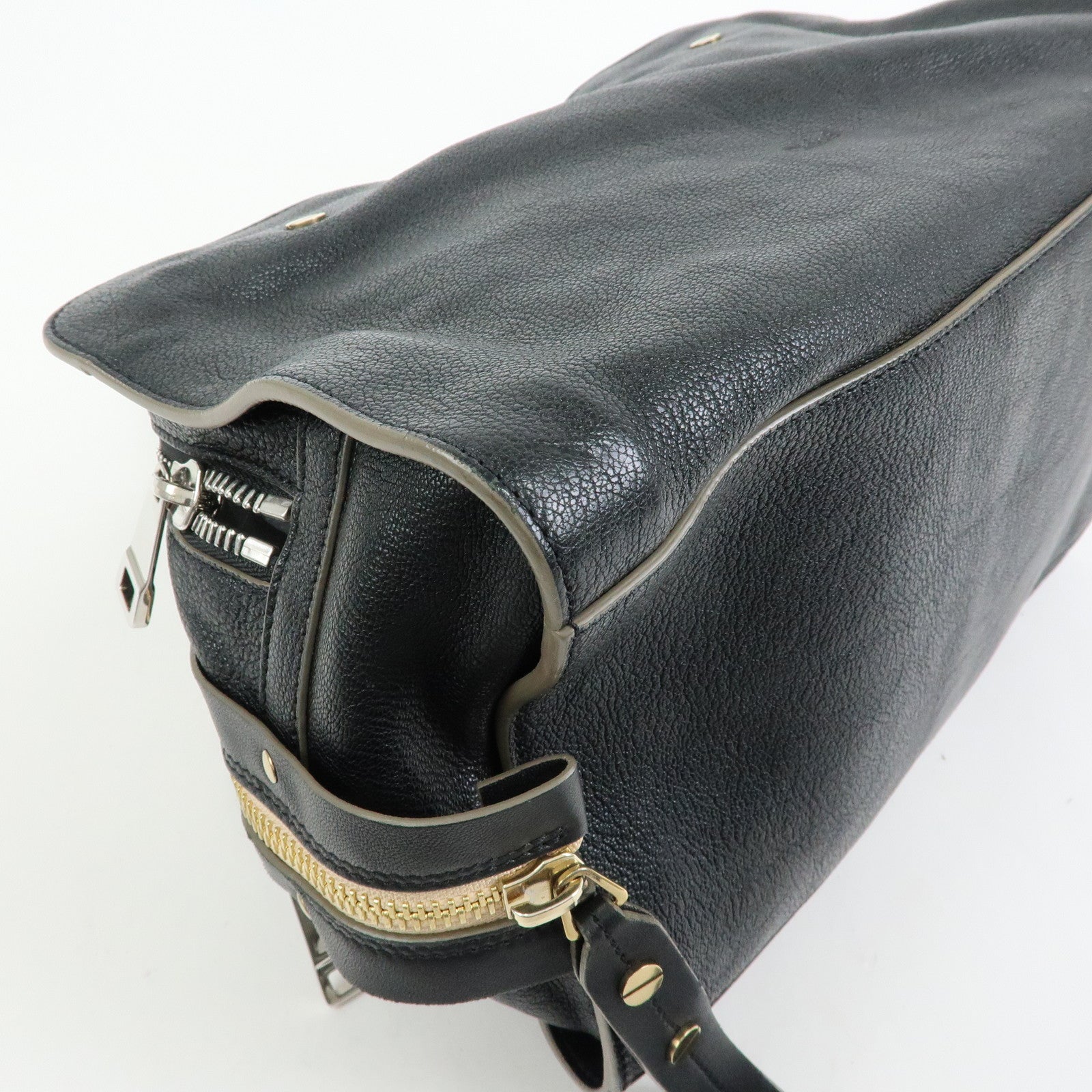 Chloe Dalston Leather Boston Bag Hand Bag Black