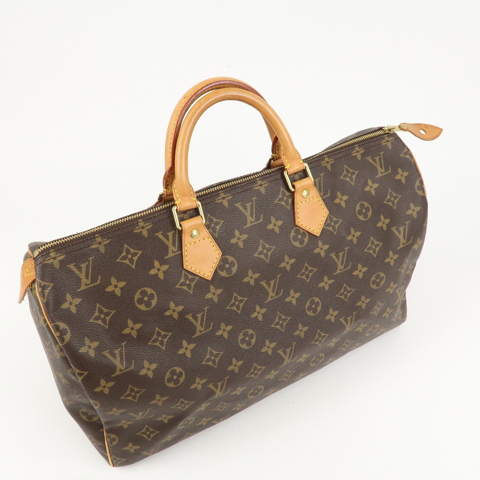 Louis Vuitton Monogram Speedy 40 Hand Bag Boston Bag Brown M41522