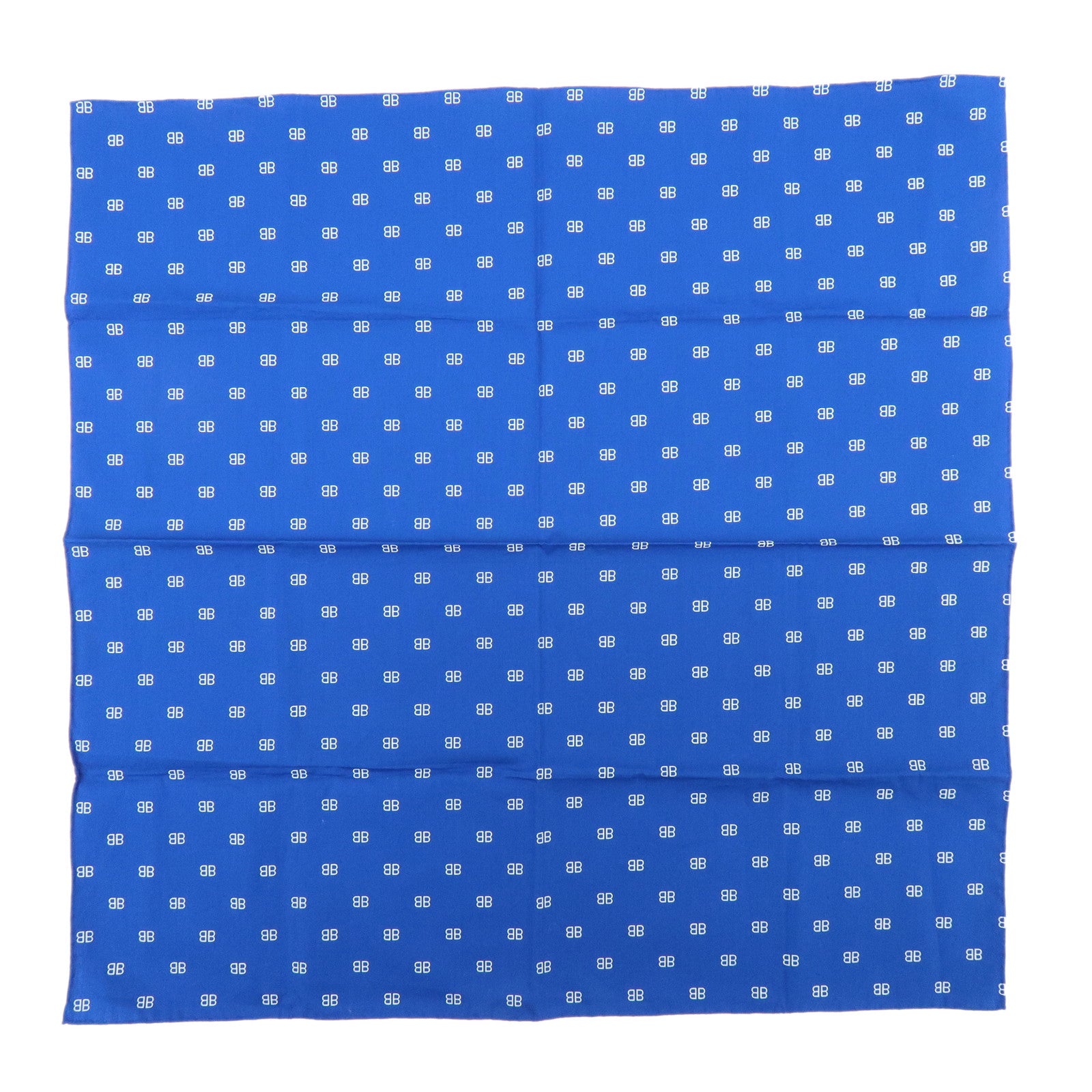 BALENCIAGA BB Logo Cotton 100% Scarf Tokyo Limited Blue