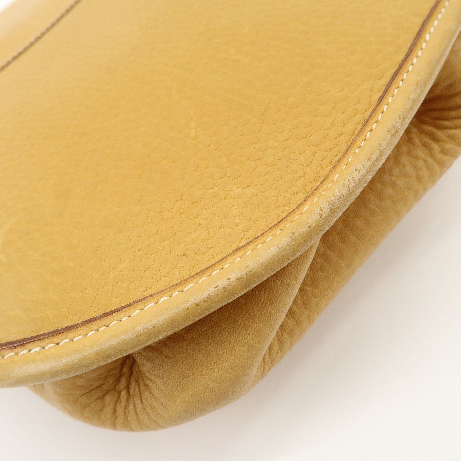 HERMES Fjord Leather Shoulder Bag OI Stamped Light Brown