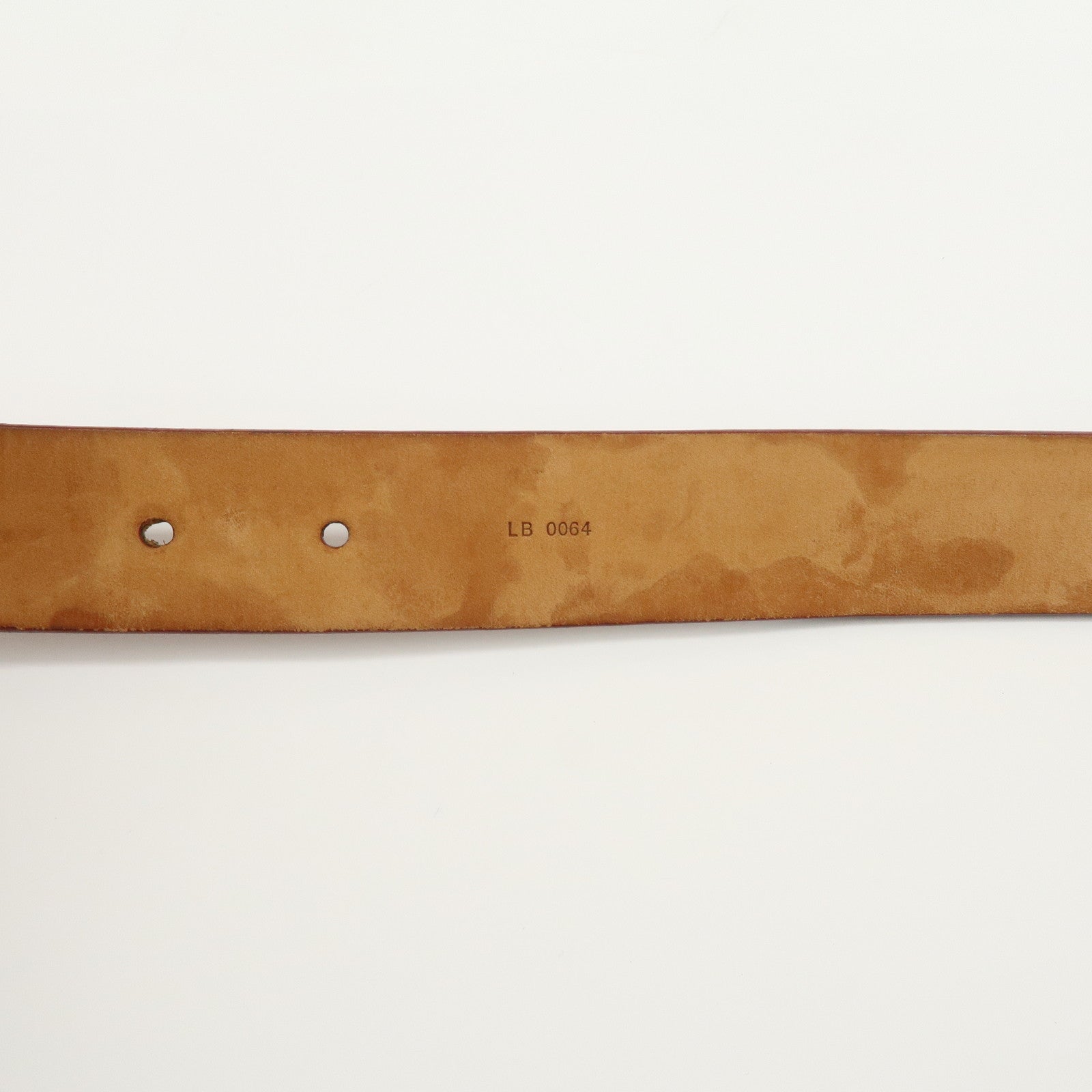 Louis Vuitton Leather Ceinture LV Initial Belt 80/32 Caramel M6901