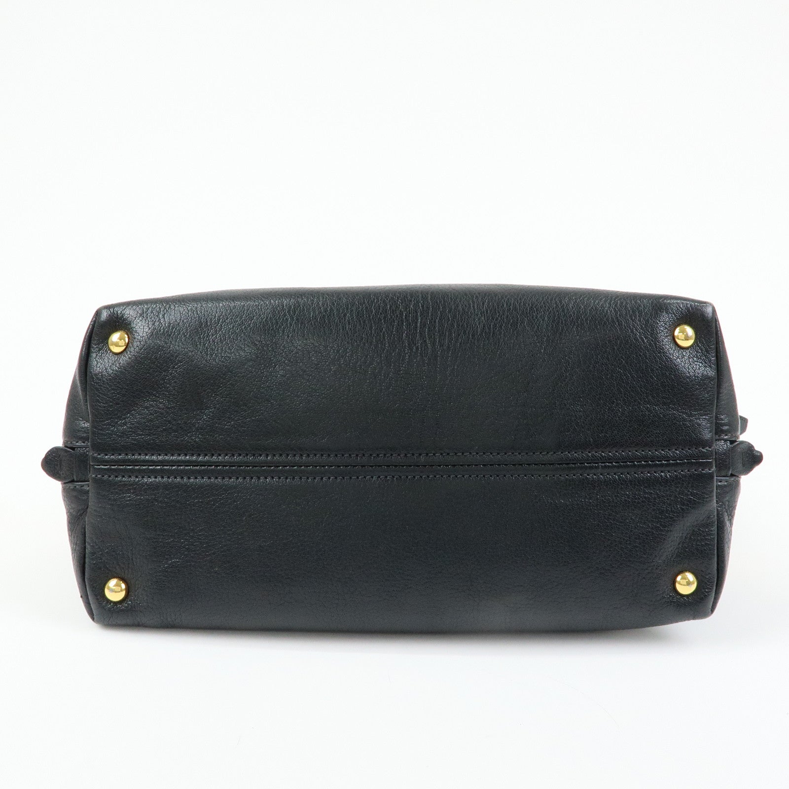 MIU MIU Madras Leather 2WAY Bag Hand Bag Shoulder Bag Black RN1016