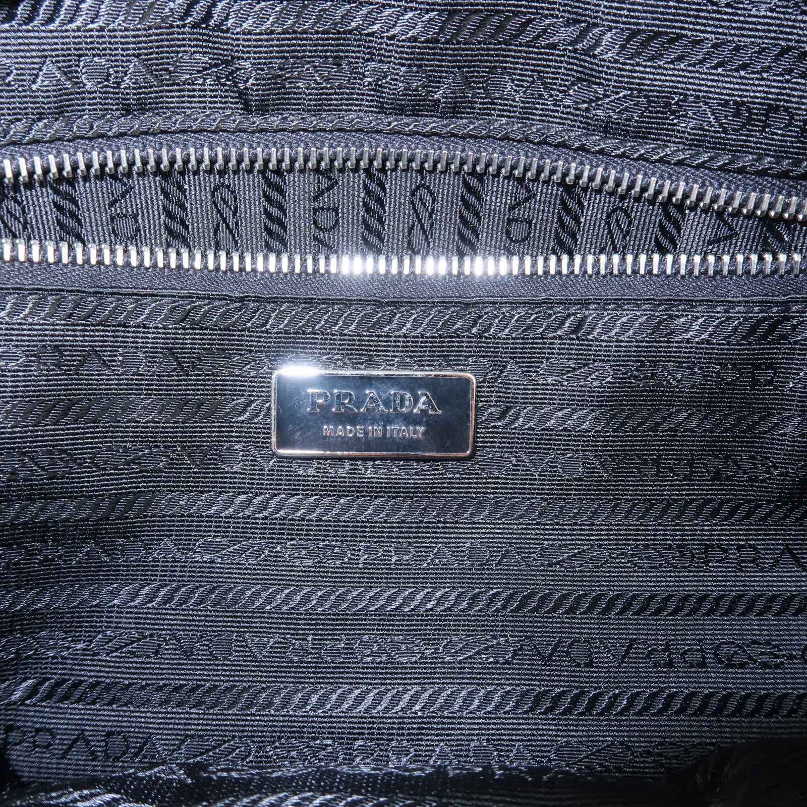 PRADA Triangle Logo Nylon Patent Leather 2Way Bag Flower BN1066 Used