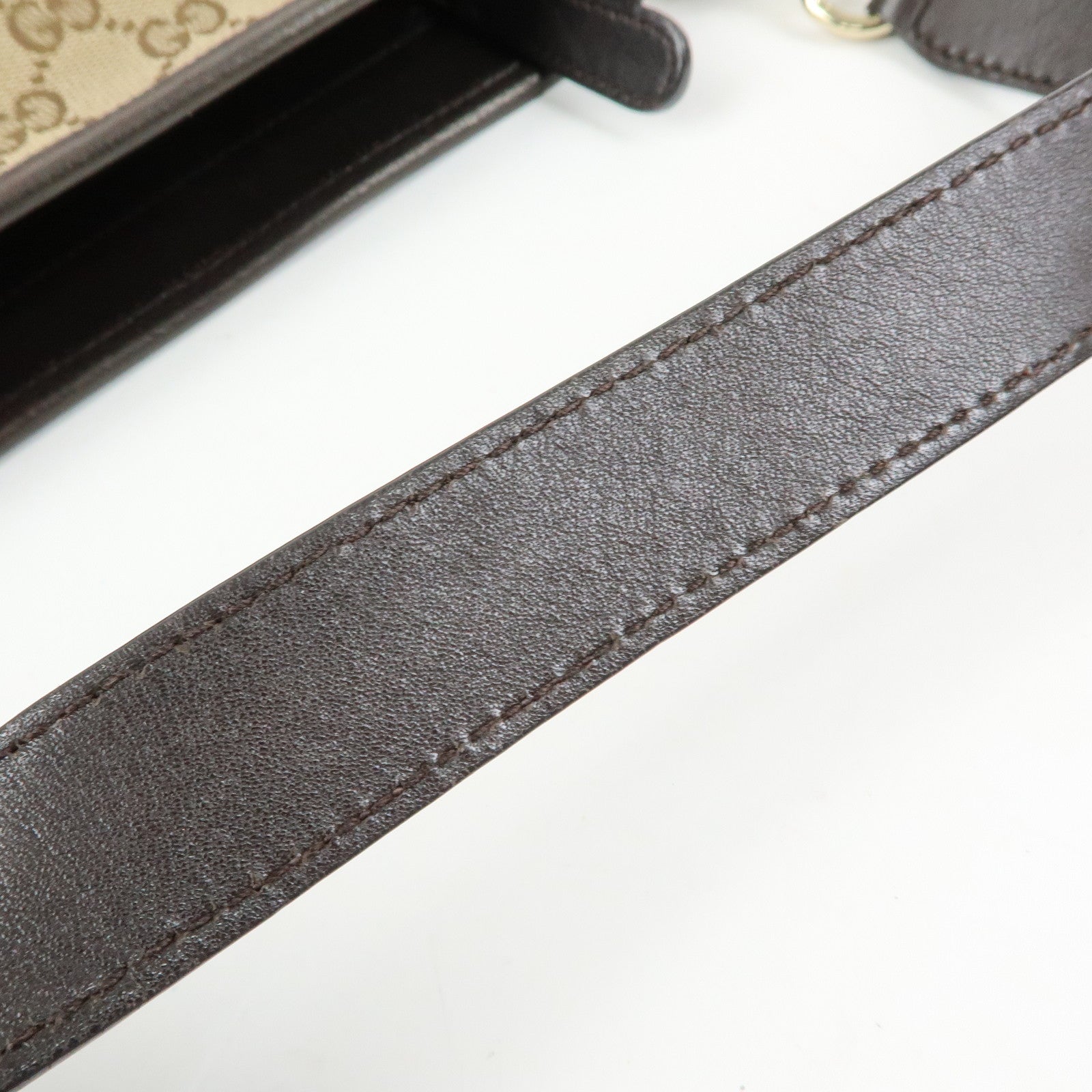 GUCCI Sherry GG Canvas Leather Shoulder Bag Hand Bag Beige 388927