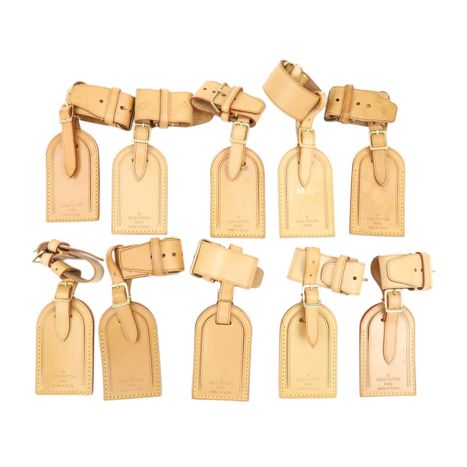 Louis Vuitton Set of 10 Leather Name Tag & Poignet