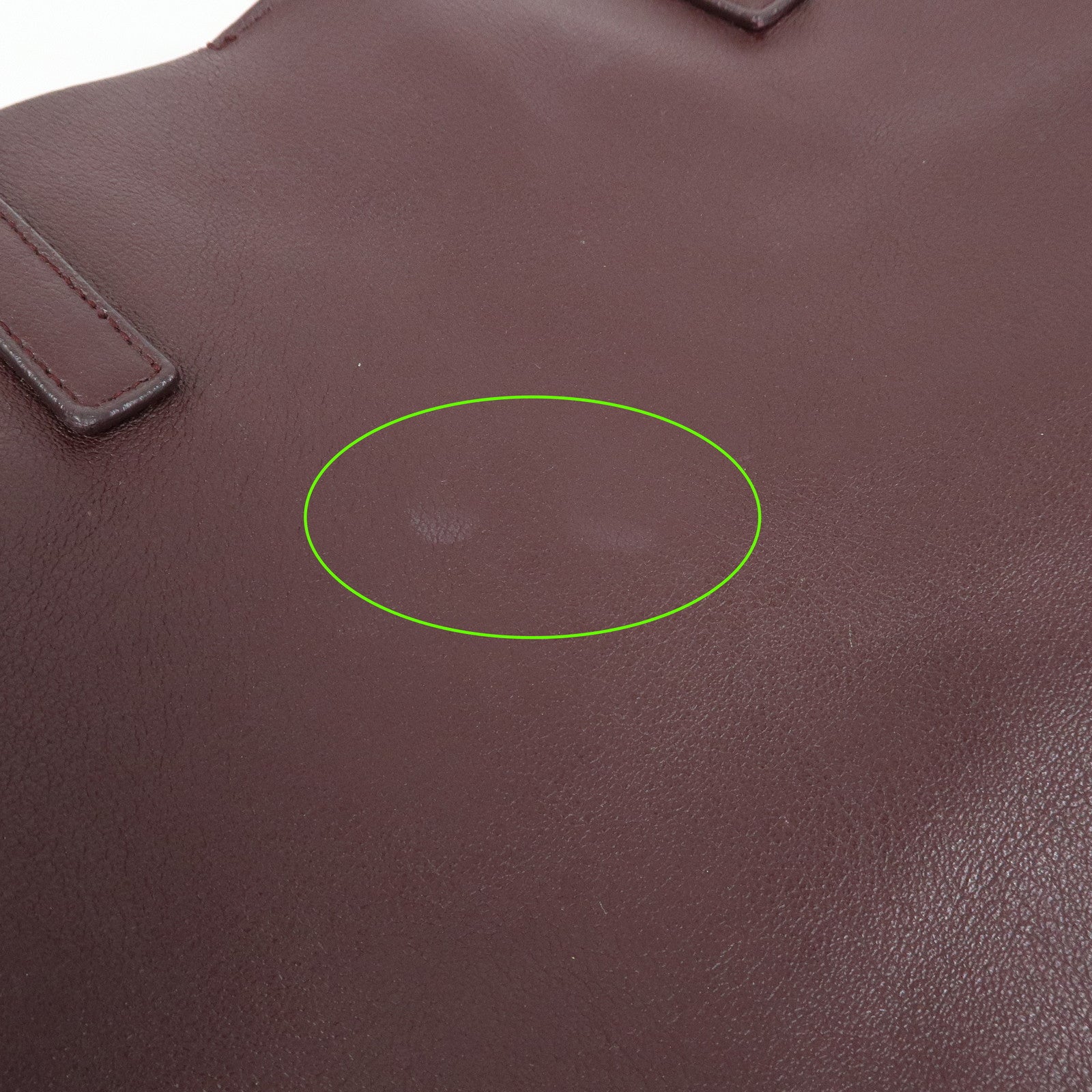 SAINT LAURENT PARIS Calf Leather Tote Shoulder Bag Bordeaux 394195