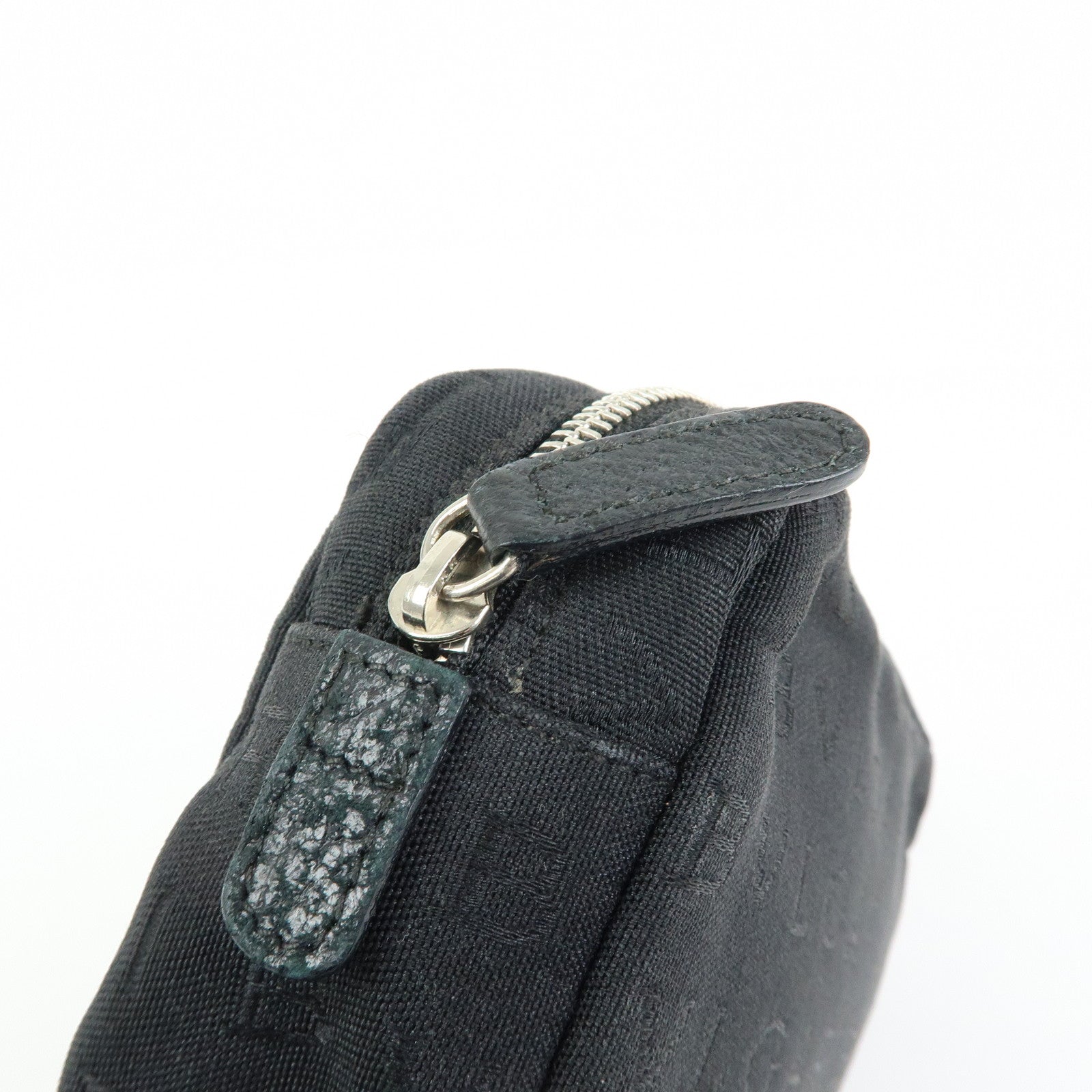 BVLGARI Logo Canvas Pouch Cosmetic Pouch Accessary Pouch Black