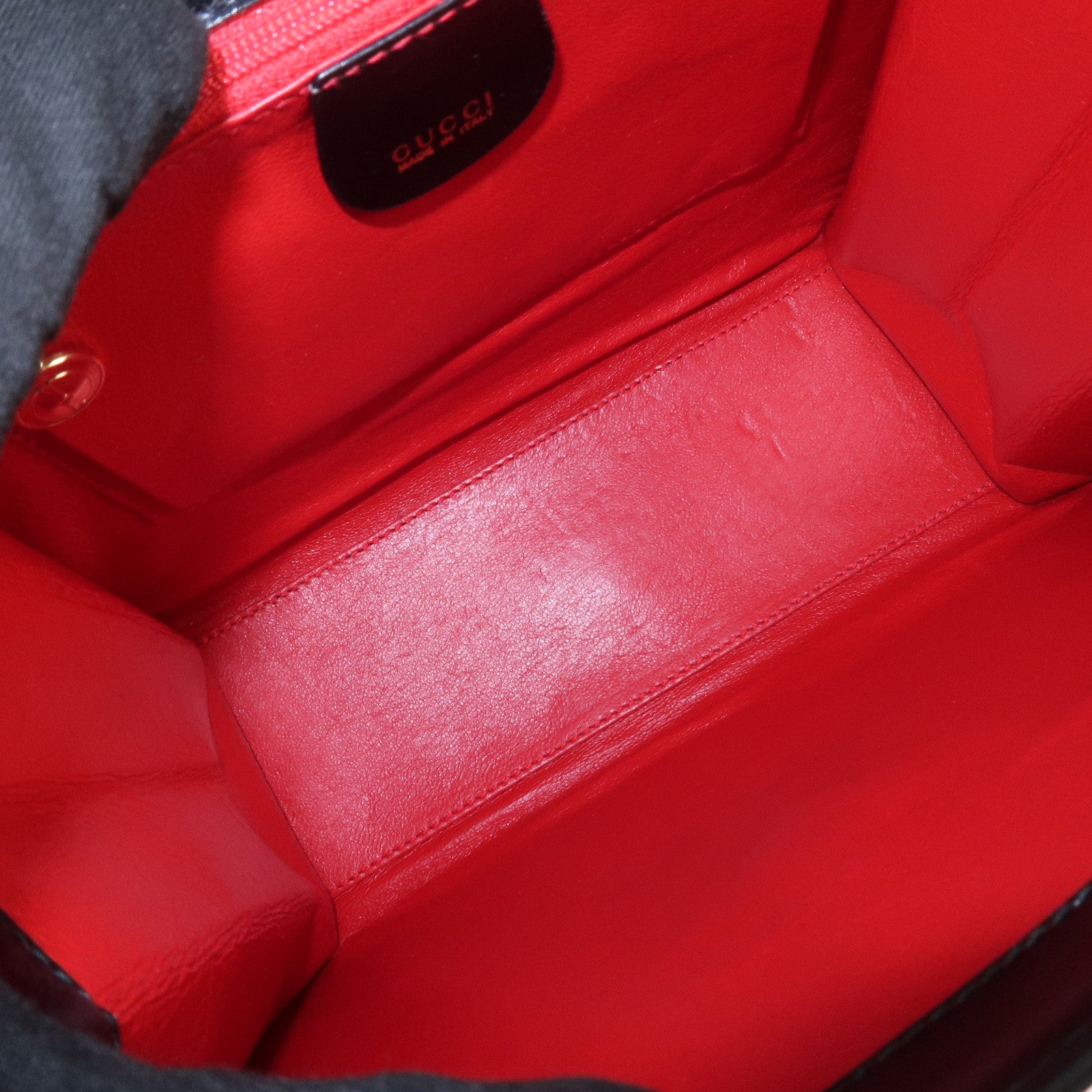 GUCCI Bamboo Leather 2Way Bag Hand Bag Shoulder Bag 000・46・0266