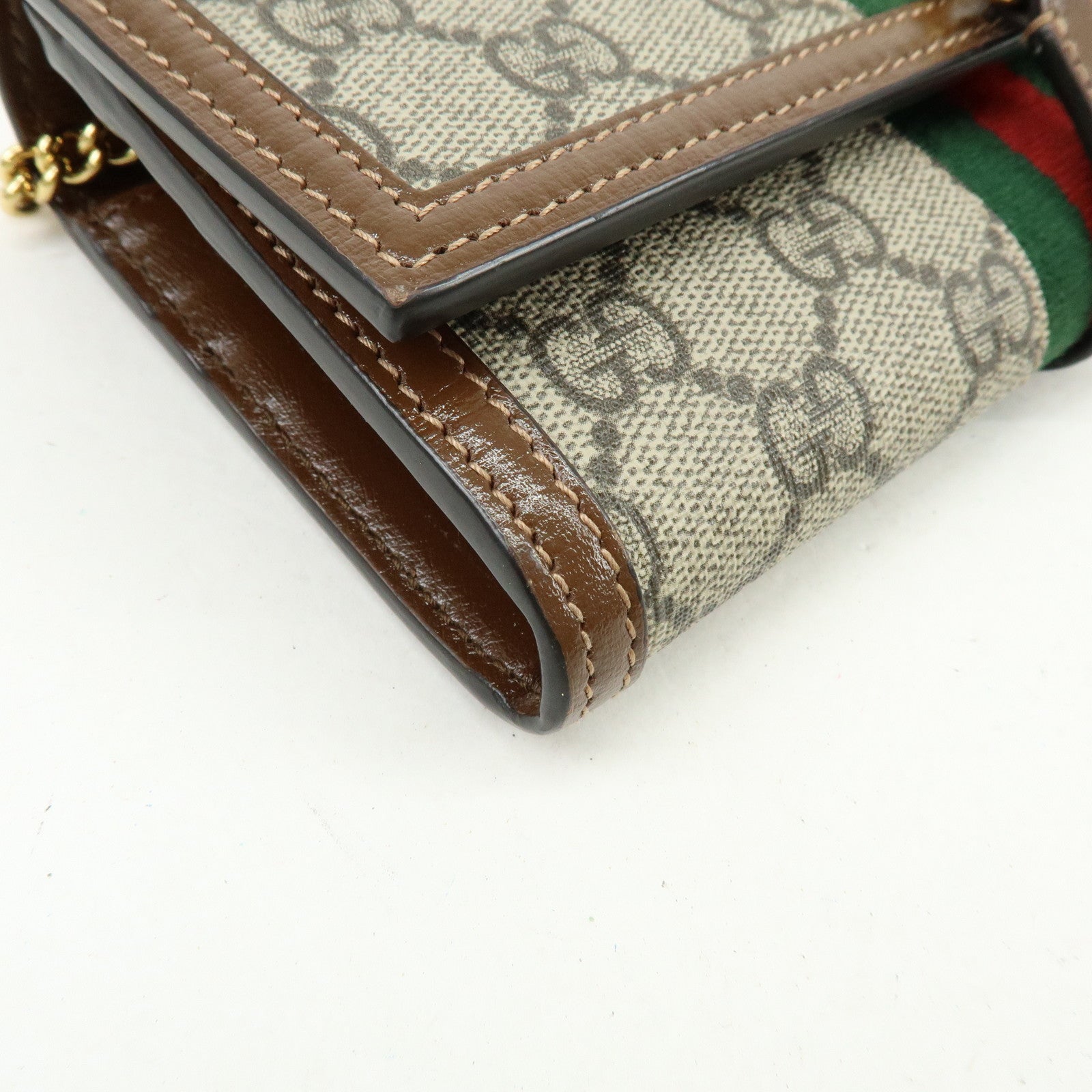 GUCCI Jackie 1961 Sherry Leather Chain Wallet Beige 652681.0416