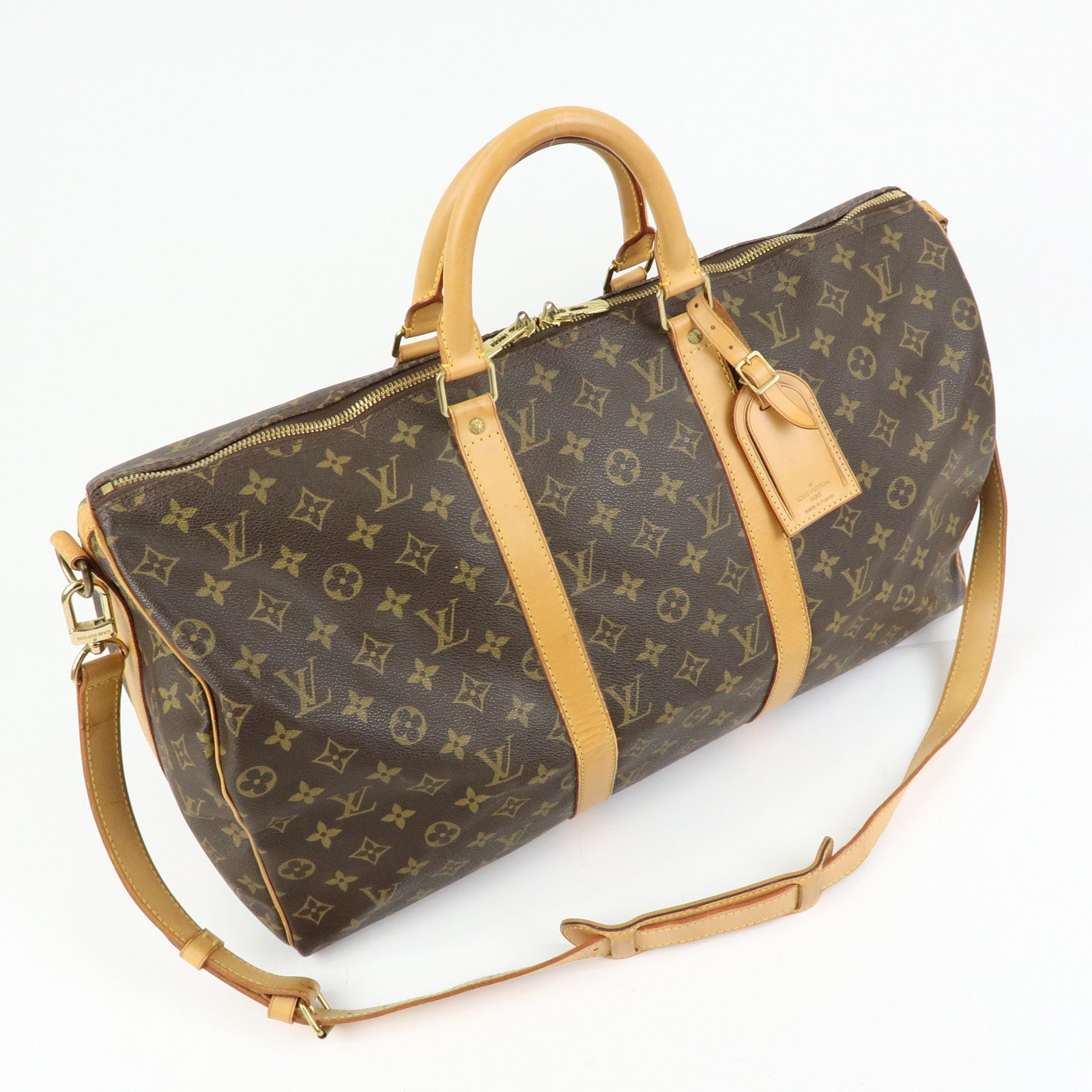 Louis Vuitton Monogram Keep All Bandouliere 50 Boston Bag M41416