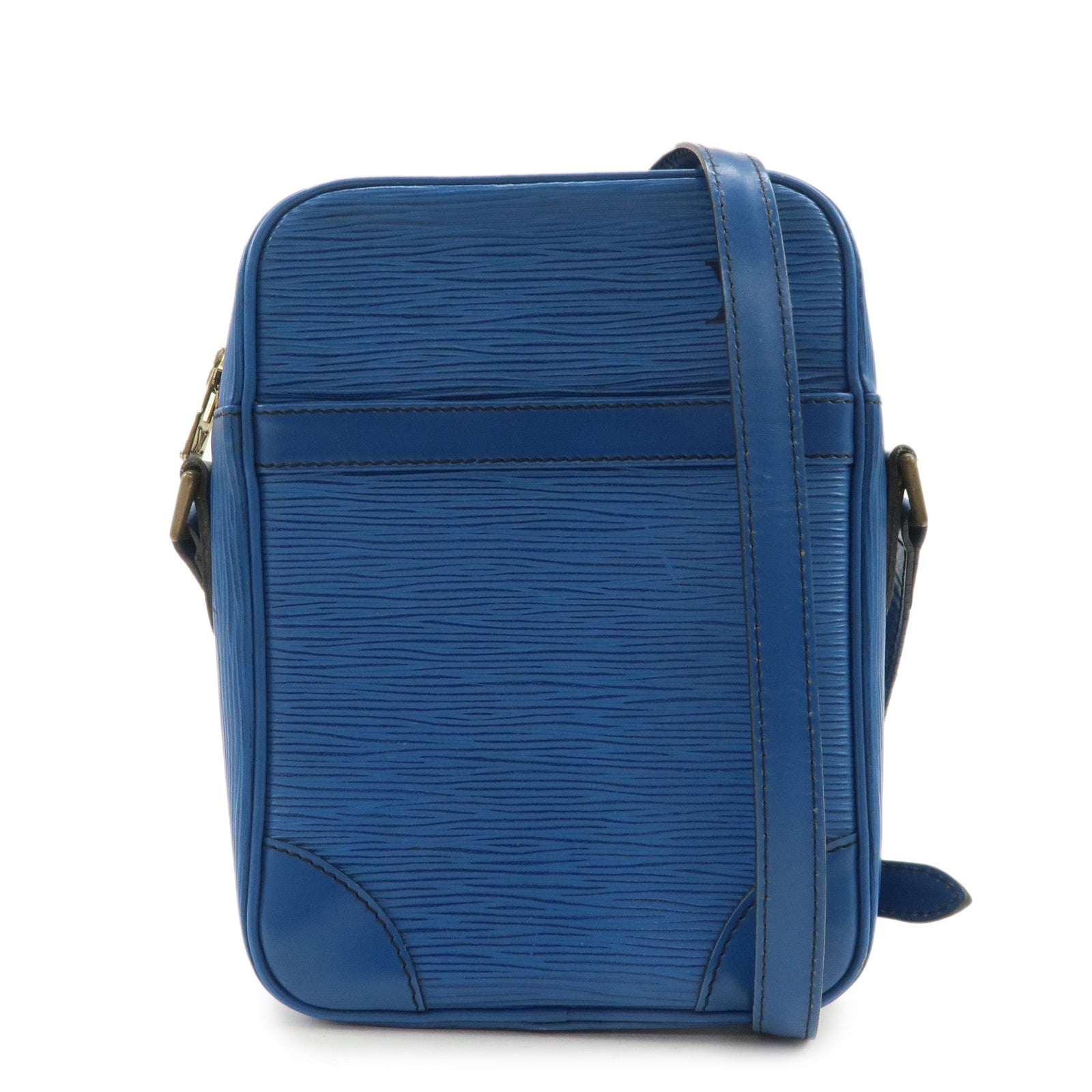 Louis Vuitton Epi Leather Danube Shoulder Bag Toledo Blue M45635